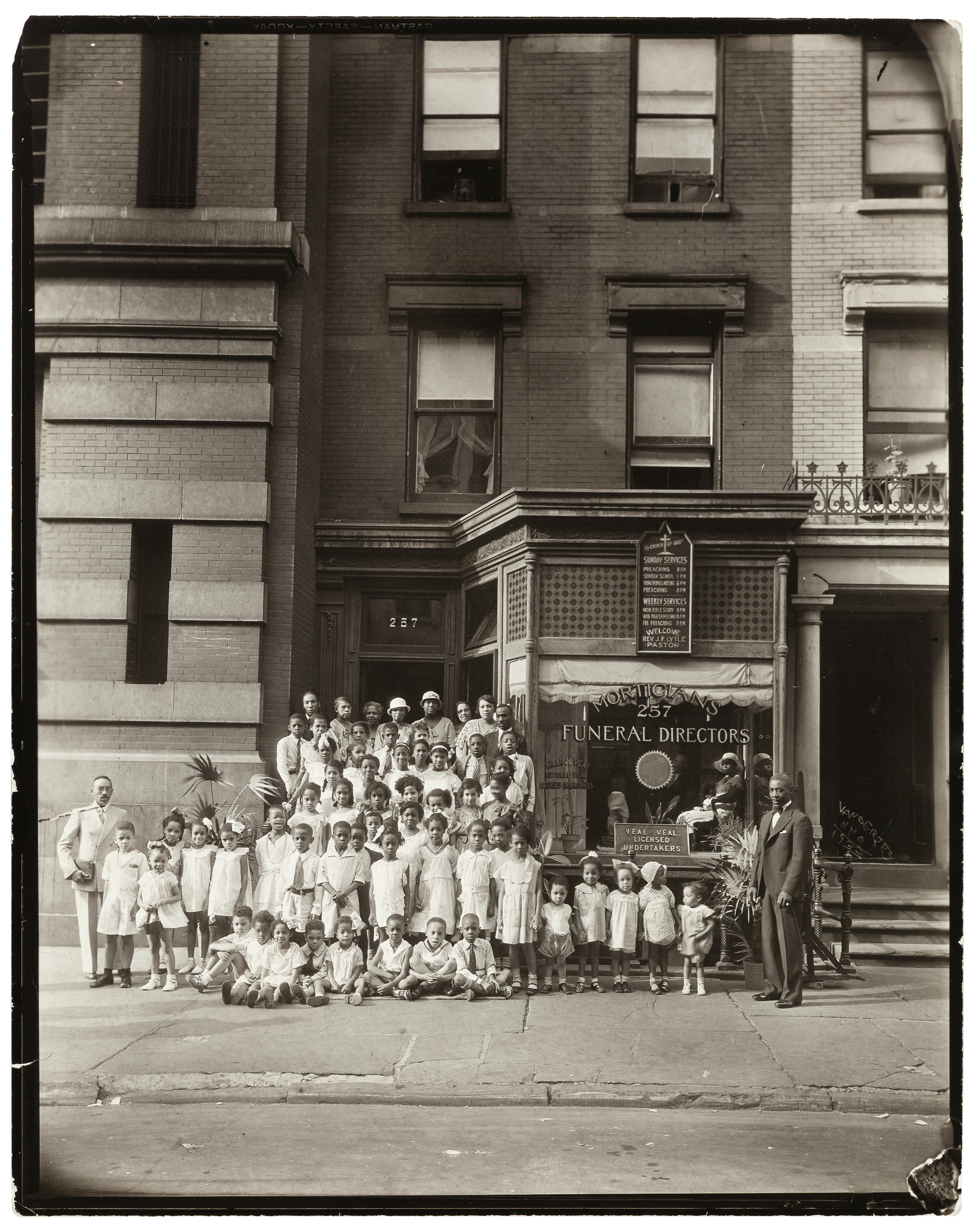 JAMES VAN DER ZEE (1886–1983), Funeral Parlor with Children