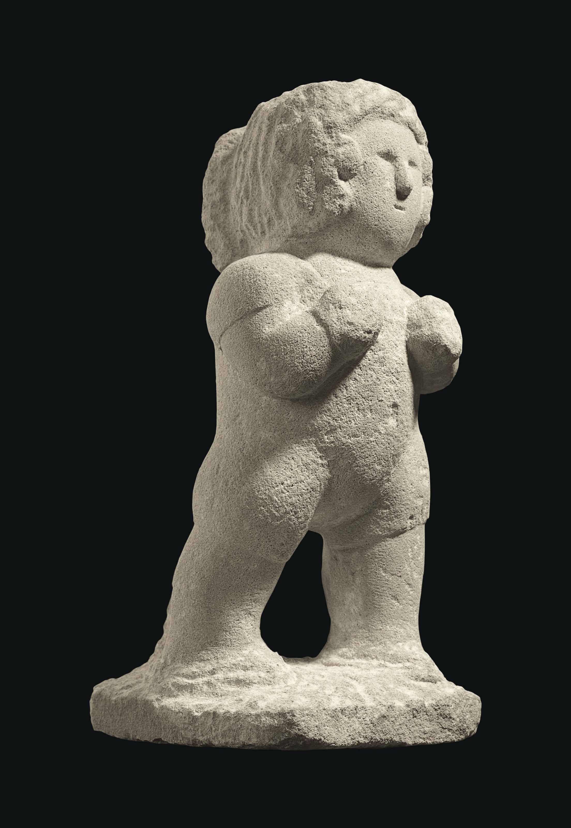 William Edmondson (1874-1951), Boxer, circa 1936. Limestone. 17 in (43.1 cm) high, 7&frac14; in (18.4 cm) wide, 9&frac14; in (23.5 cm) deep. Sold for $785,000 on 22 January 2016 at Christie&rsquo;s in New York

