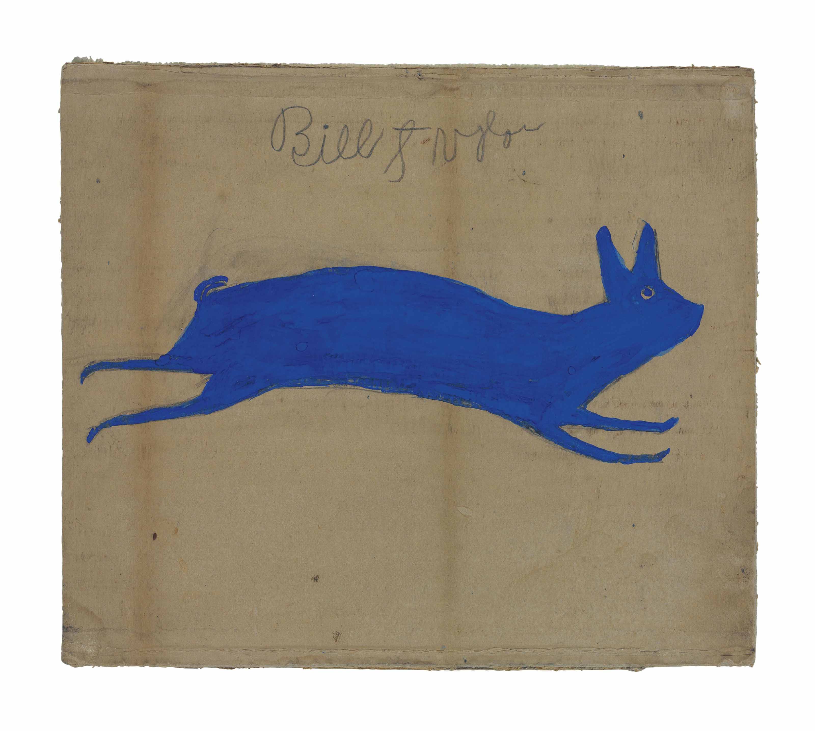 Bill Traylor (18541949) , Rabbit Running, 19391942 Christie's