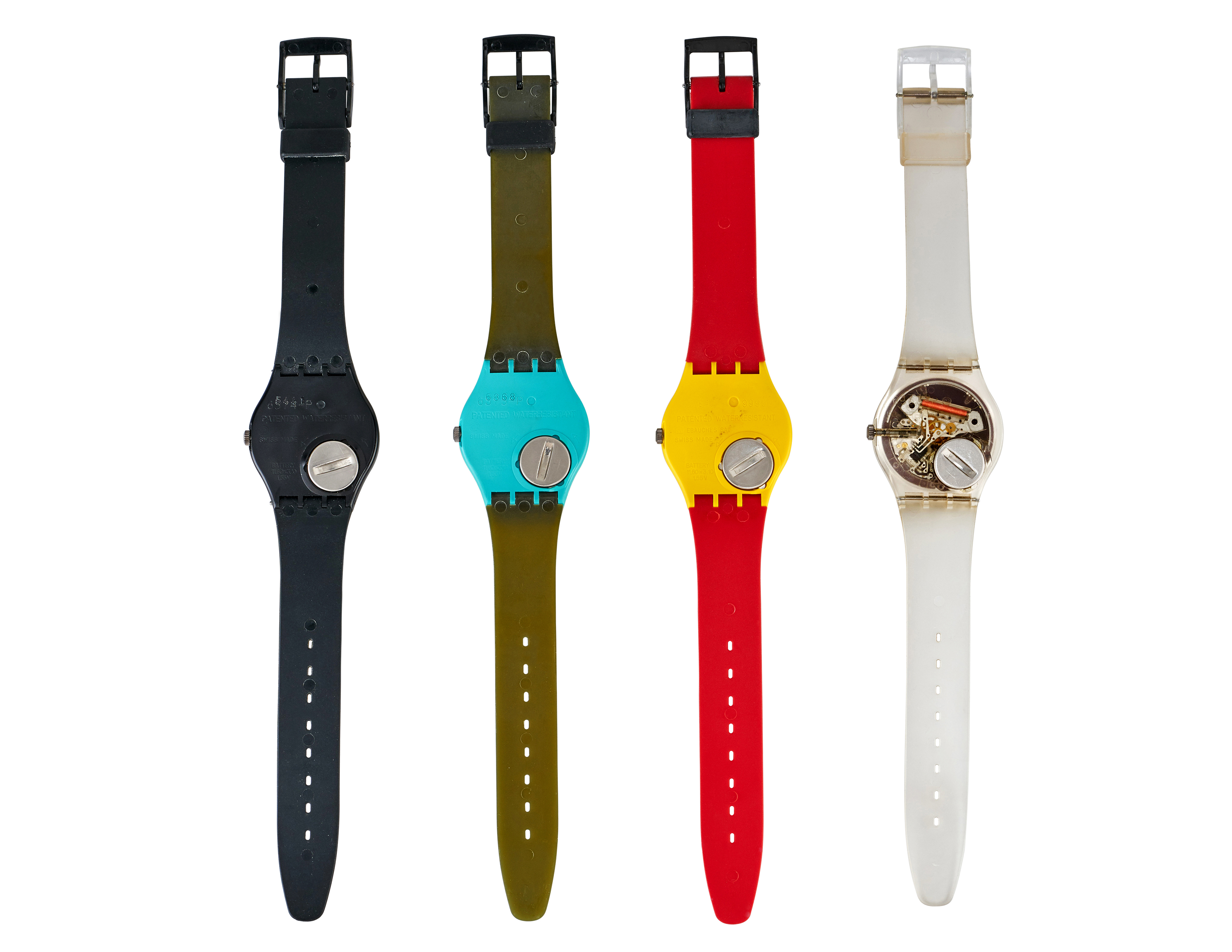 SWATCH GROUP OF FOUR KEITH HARING LIMITED EDITION WATCHES WITH