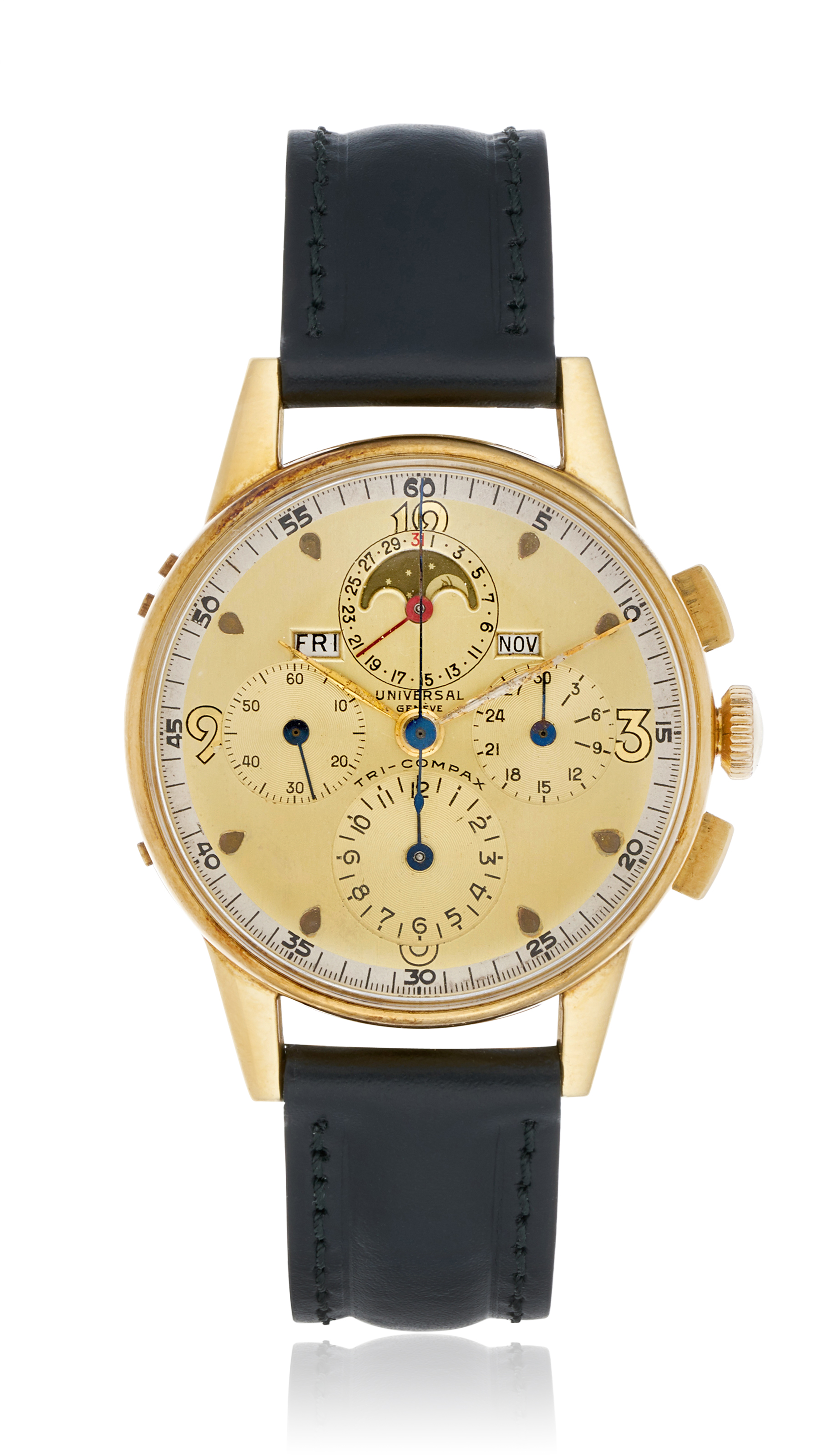 UNIVERSAL GENEVE, TRI-COMPAX, TRIPLE CALENDAR CHRONOGRAPH, REF