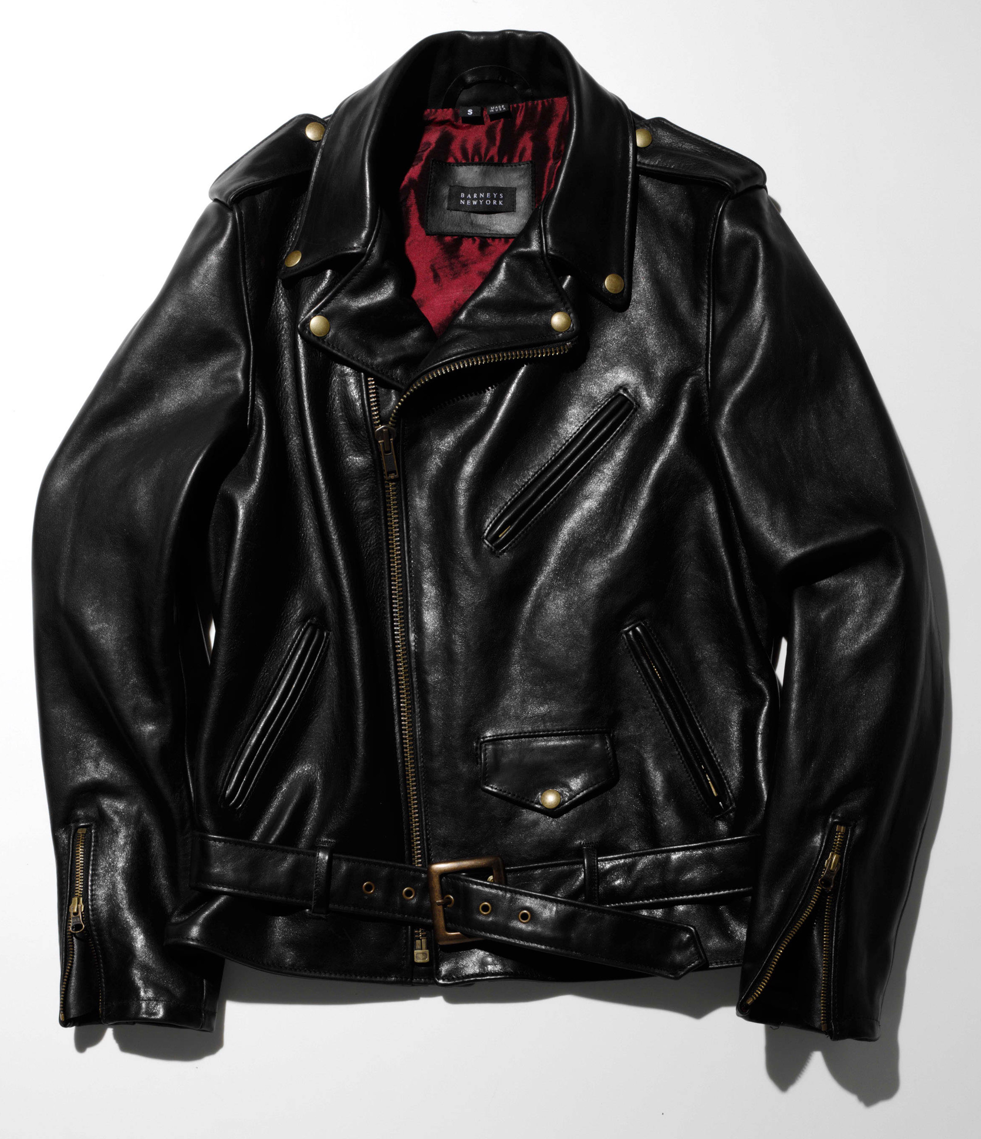 Mens barneys leather jacket shop