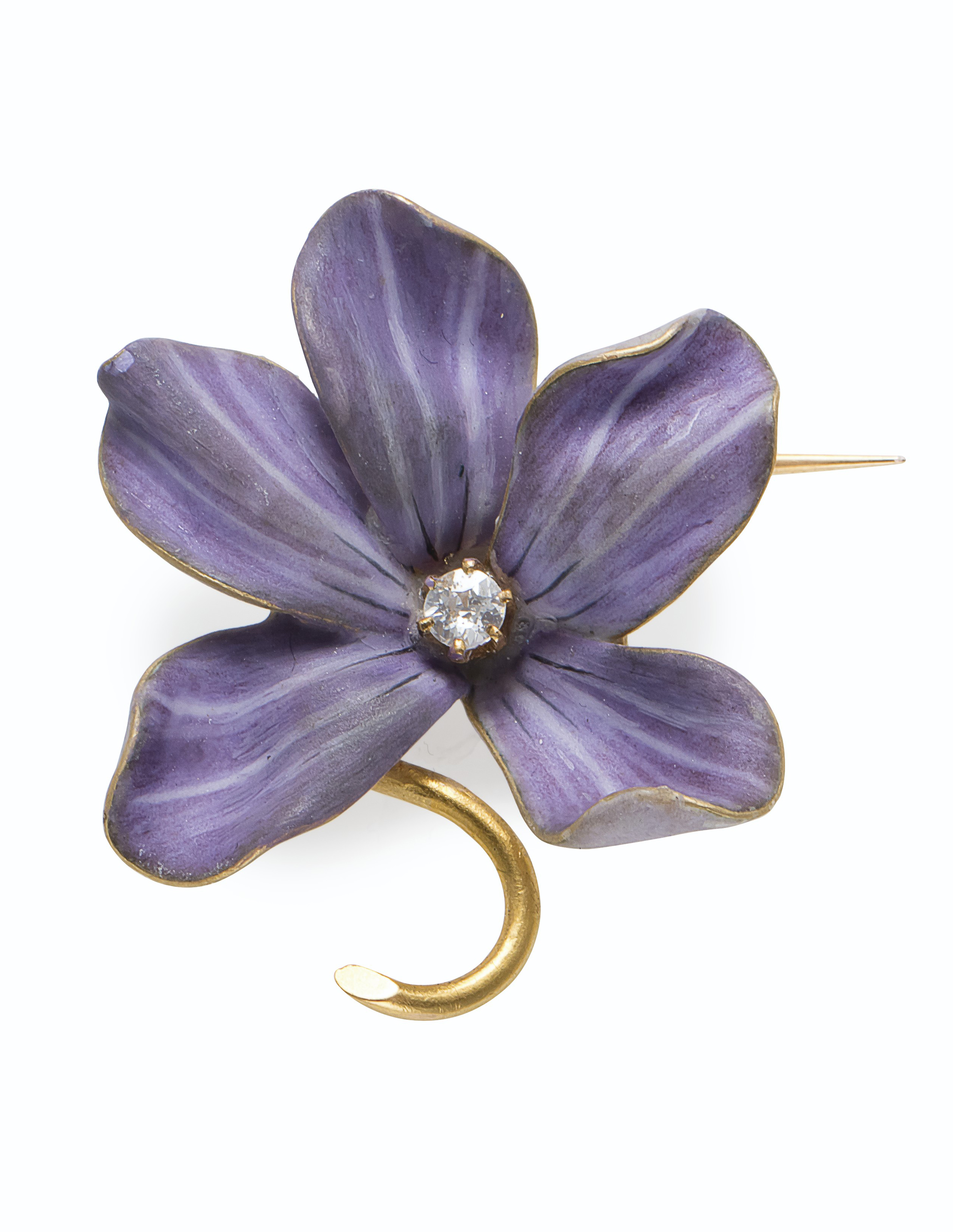 Enamel flower brooch deals