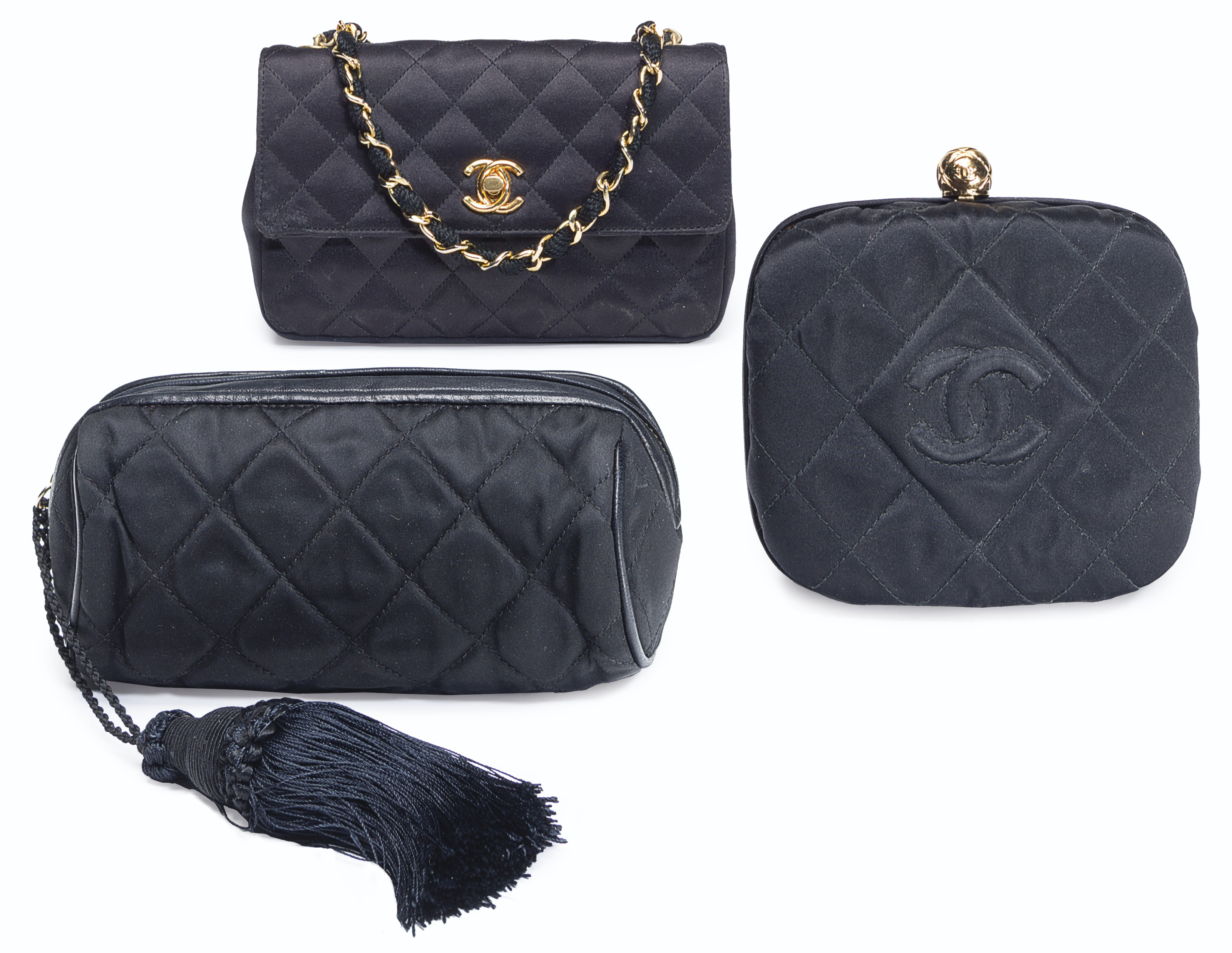 Chanel satin evening bag 2025