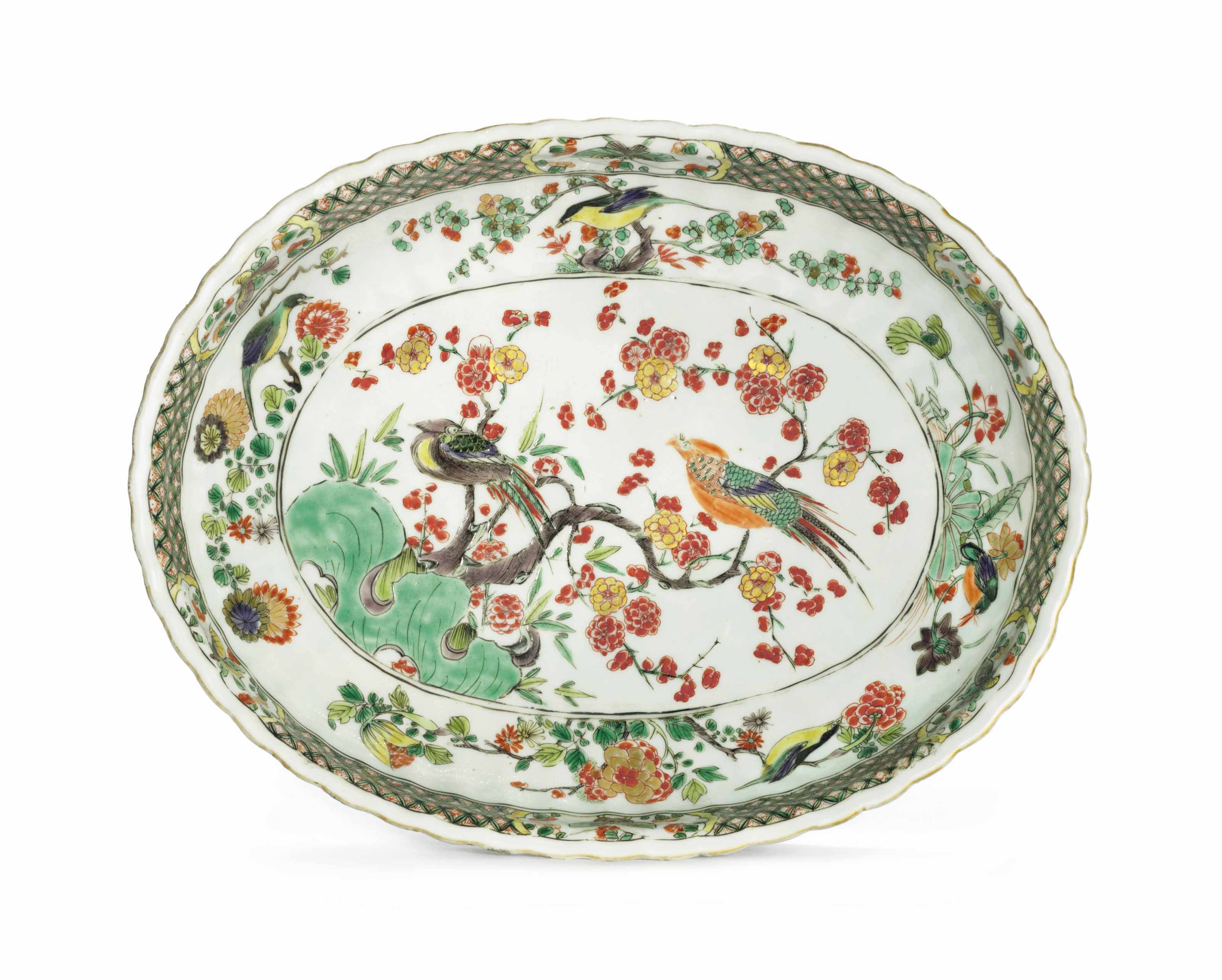清康熙五彩開光人物花鳥博古圖將軍罐, KANGXI PERIOD (1662-1722