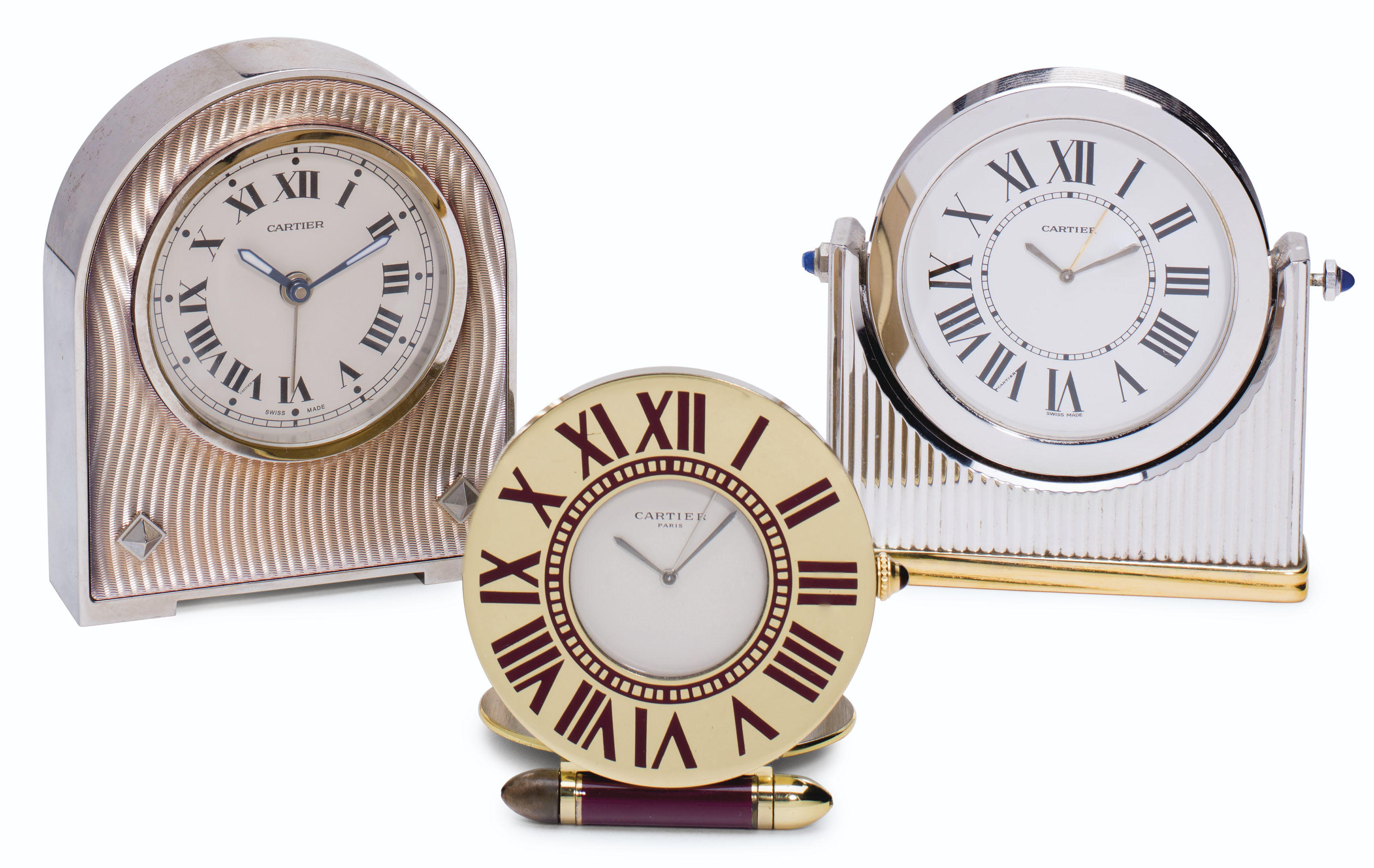 THREE CARTIER DESK CLOCKS, Christie’s