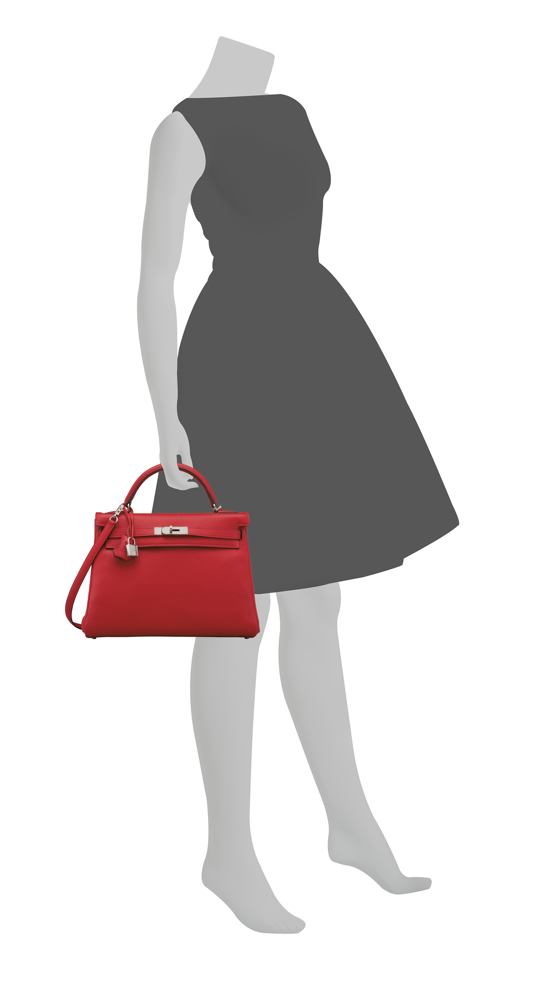 A SPECIAL ORDER HORSESHOE ROUGE CASAQUE CLEMENCE LEATHER RETOURNE KELLY 32 BAG WITH PINK STITCHING HERMES 2016 Christie s
