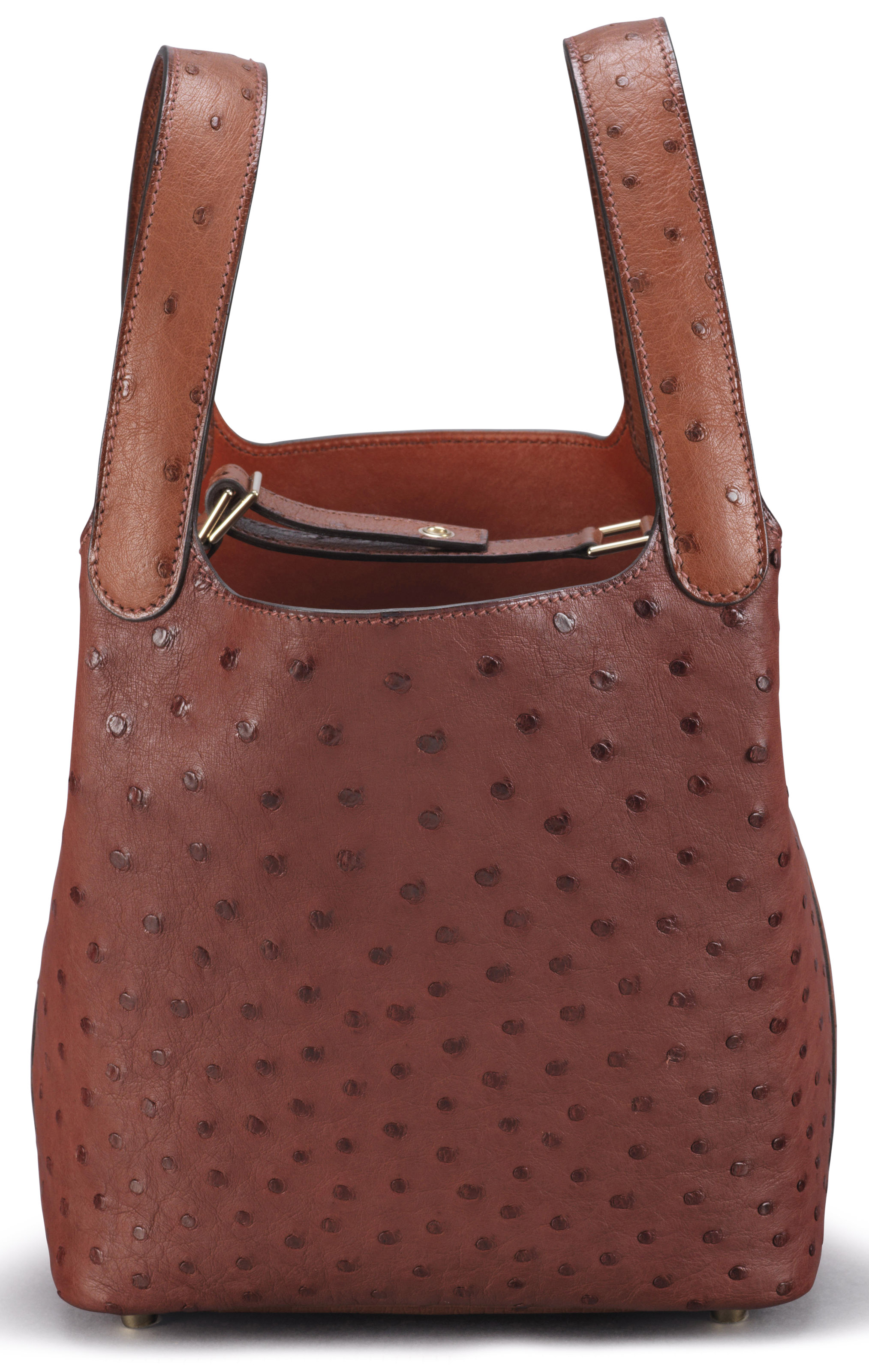 A BRIQUE, ROUGE H & SUNSET OSTRICH PICOTIN LOCK 18 BAG, HERMÈS 