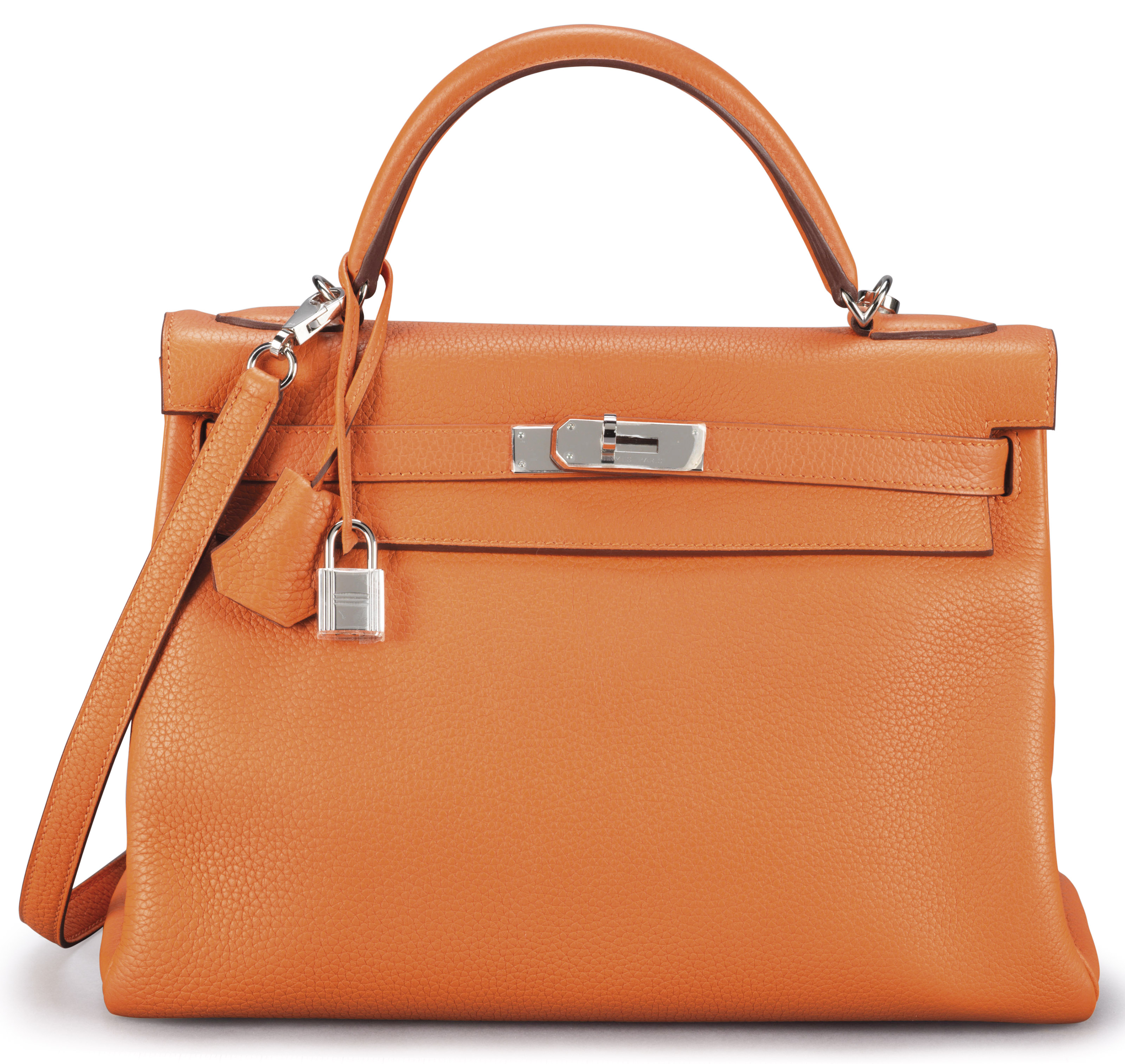 HERMES KELLY 25 CHOCOLATE/ ORANGE