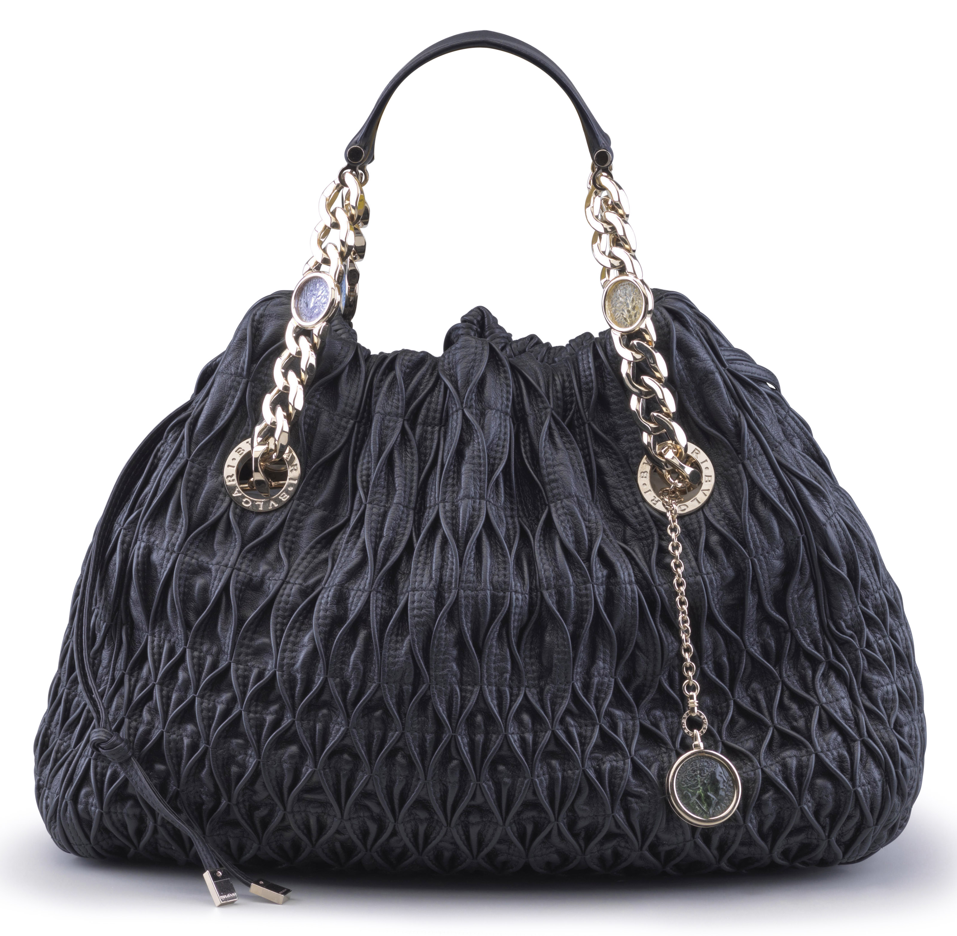 A BLACK CALF LEATHER MONETE TOTE BAG, BULGARI | Christie's
