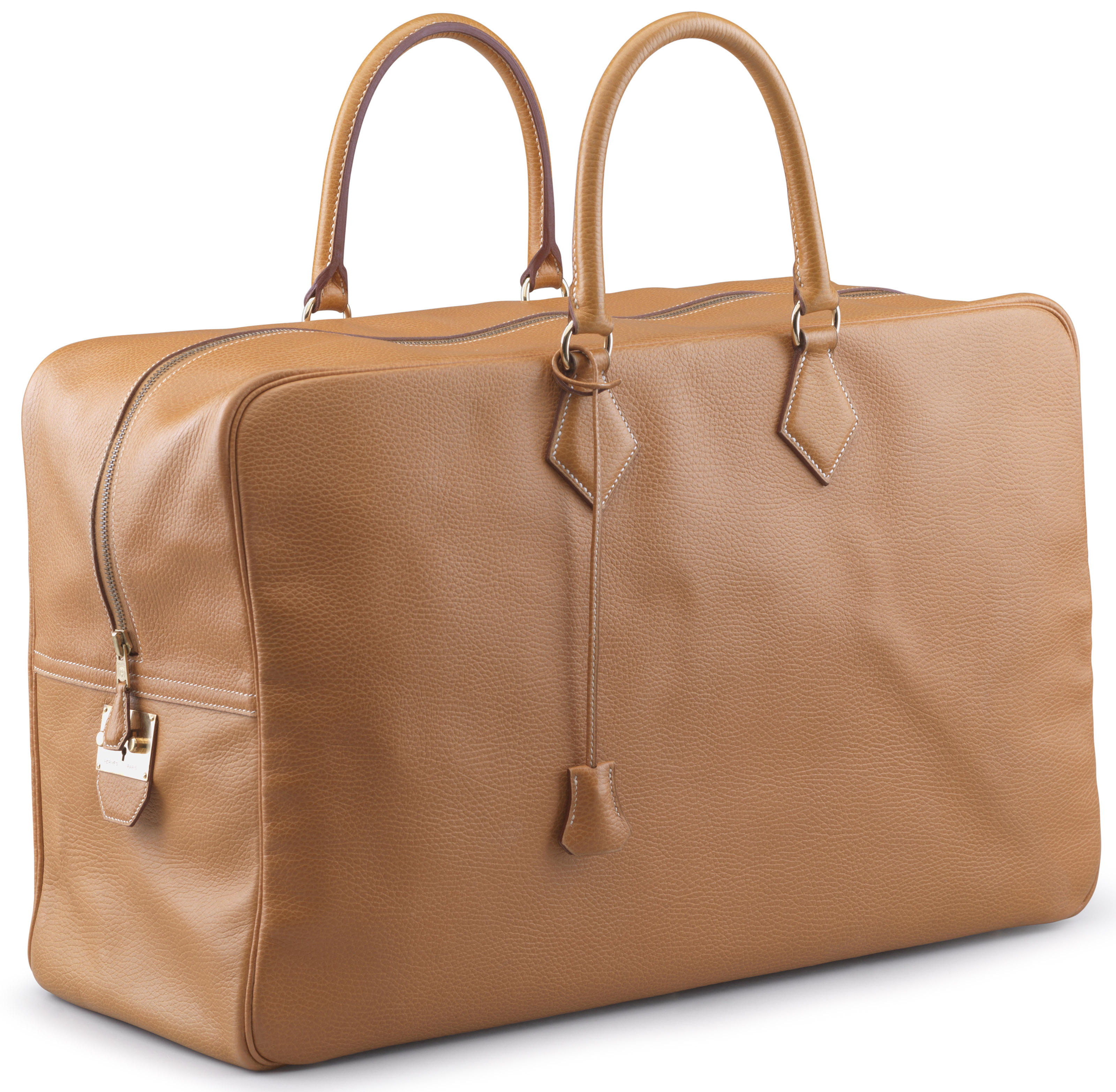 A GOLD ARDENNES LEATHER TRAVEL VICTORIA 50 BAG HERMES 1997 Christie s