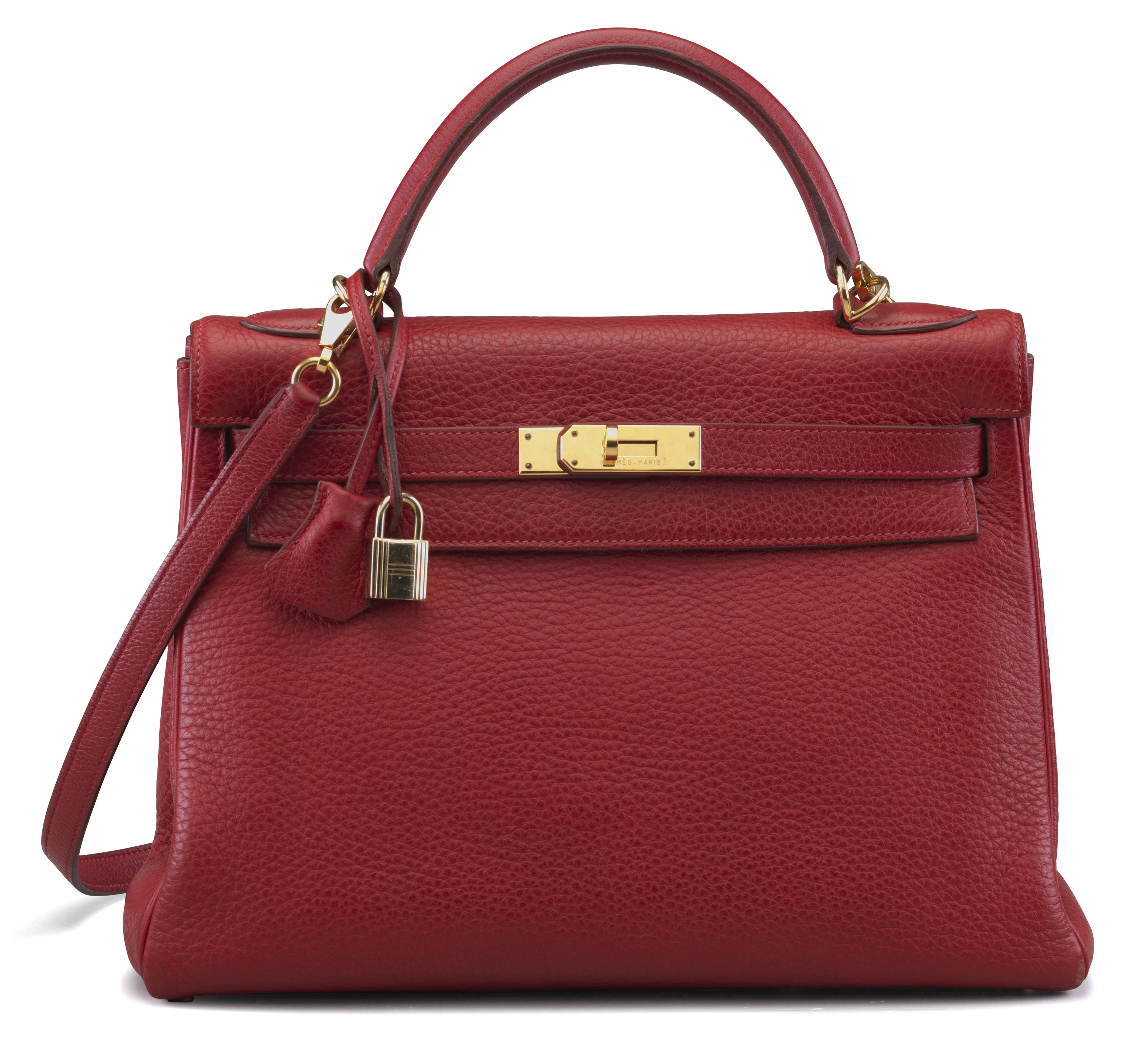 HERMÈS, 2016, A ROUGE TOMATE CLEMENCE LEATHER BIRKIN 25 BAG