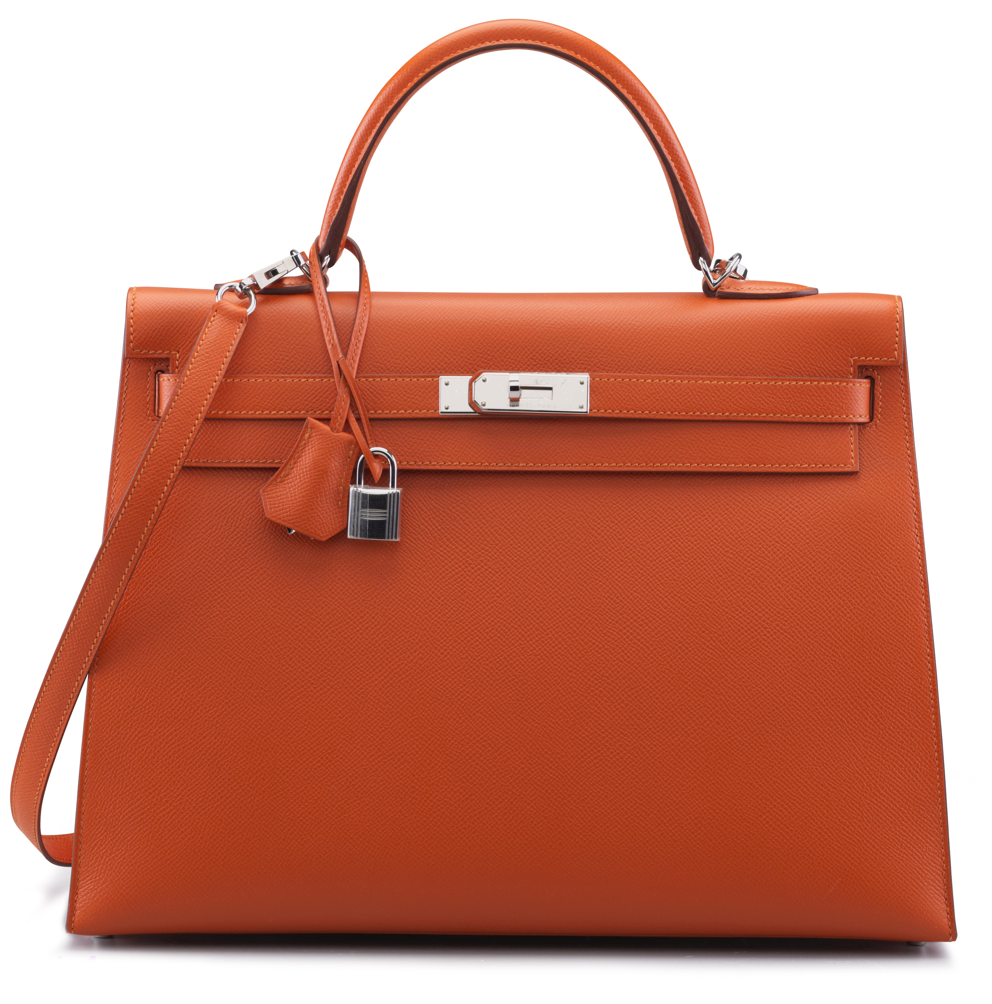 HERMÈS, 2015, AN ORANGE POPPY EPSOM LEATHER SELLIER KELLY 35 BAG