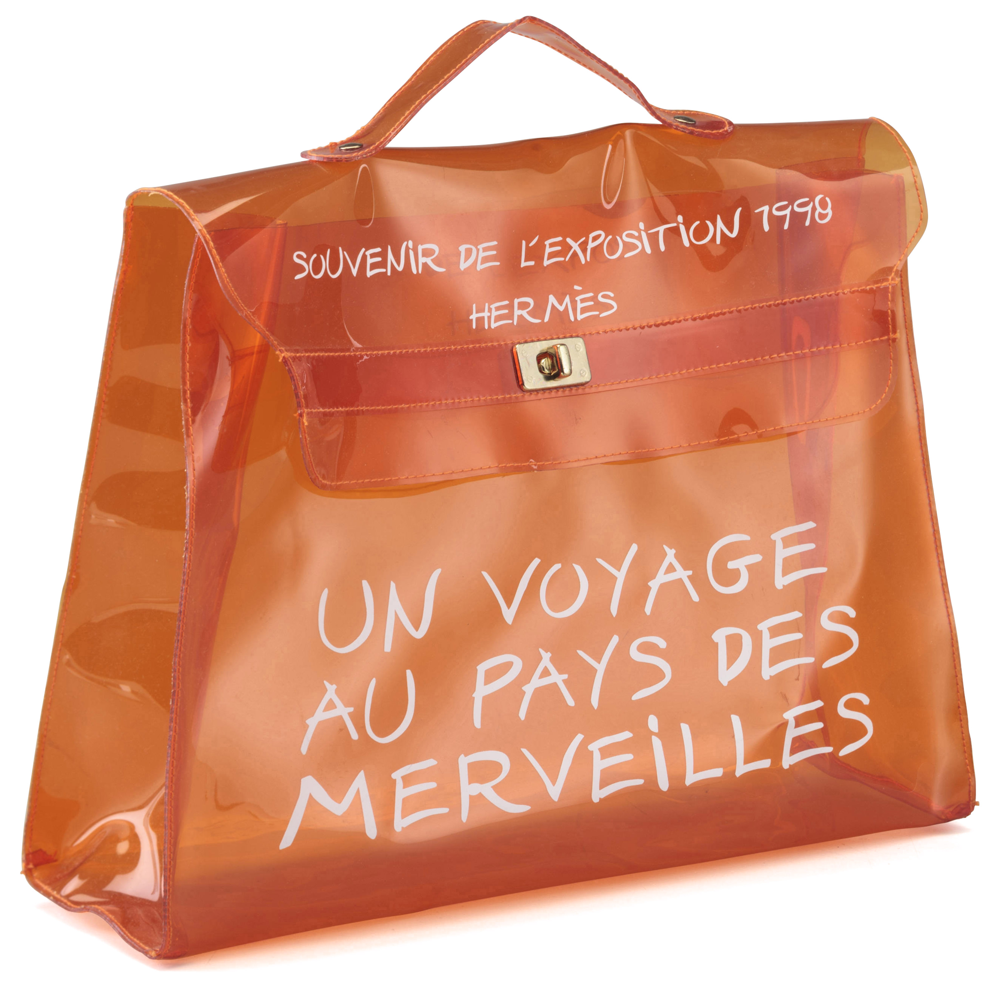 HERMÈS, 1997, A TRANSPARENT ORANGE VINYL 