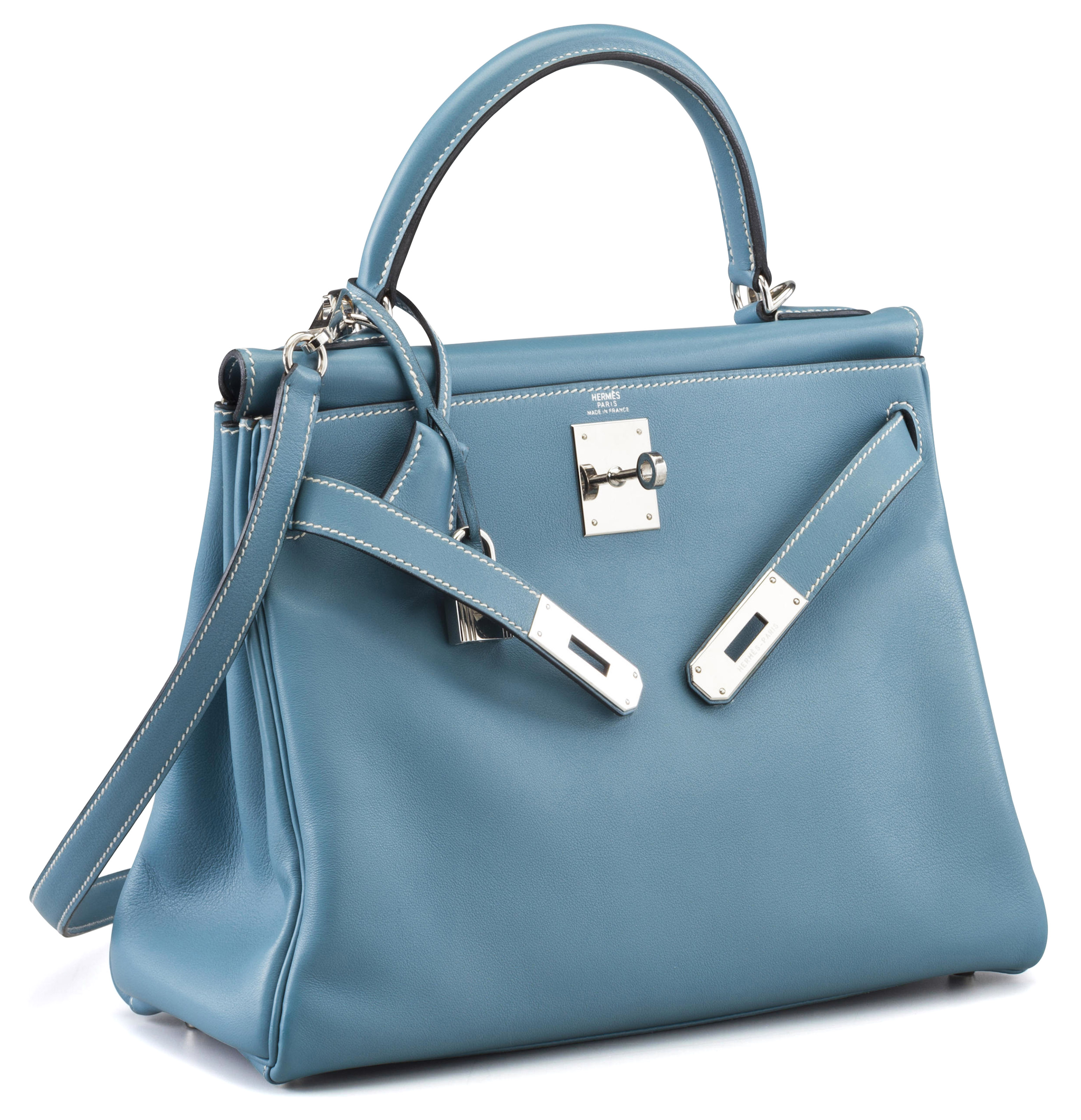 HERMES 2002 A BLEU JEAN SWIFT LEATHER RETOURNE KELLY 28 BAG Christie s
