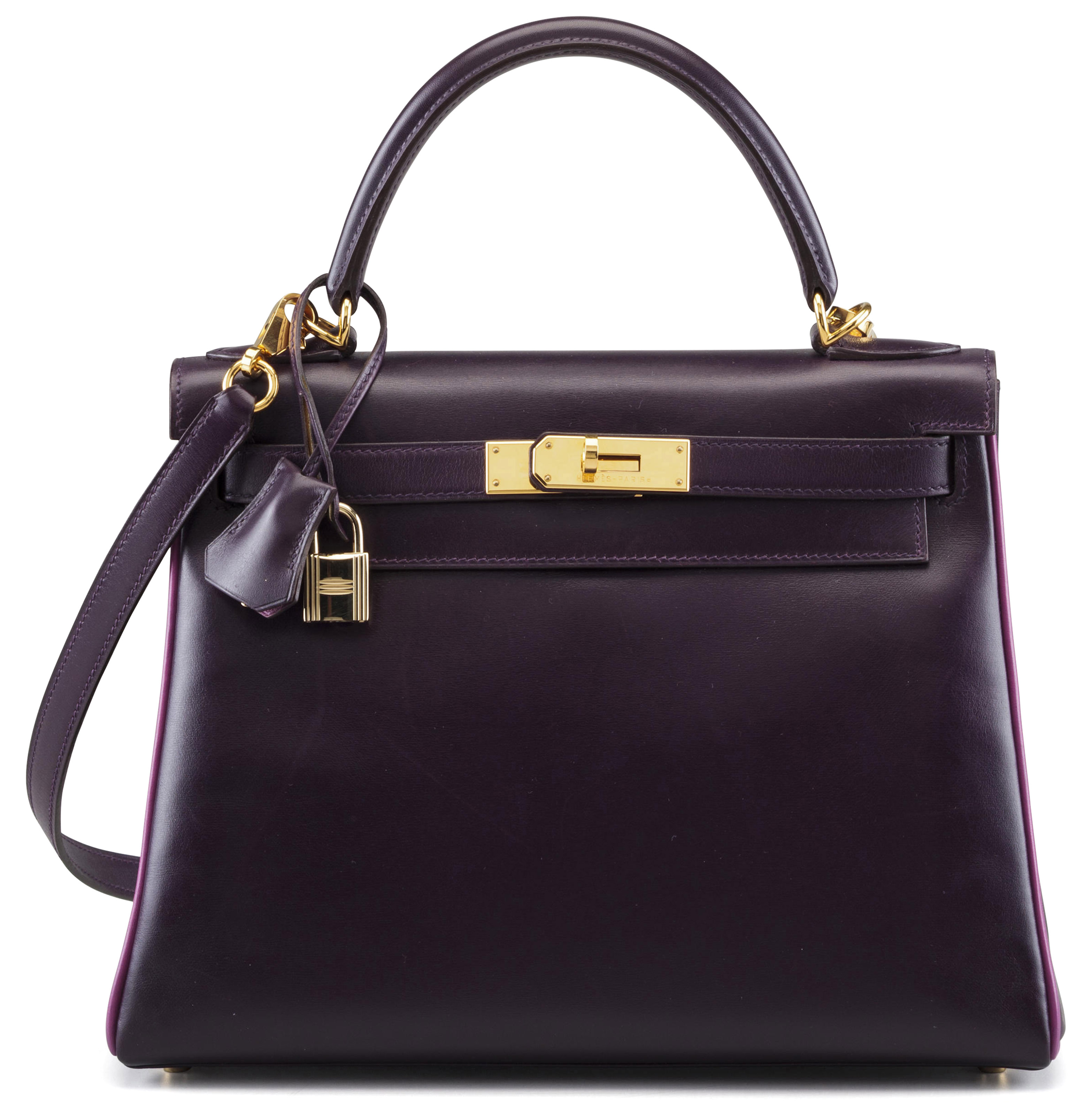 HERM S 2005 A SPECIAL ORDER RAISIN CYCLAMEN CALFBOX LEATHER