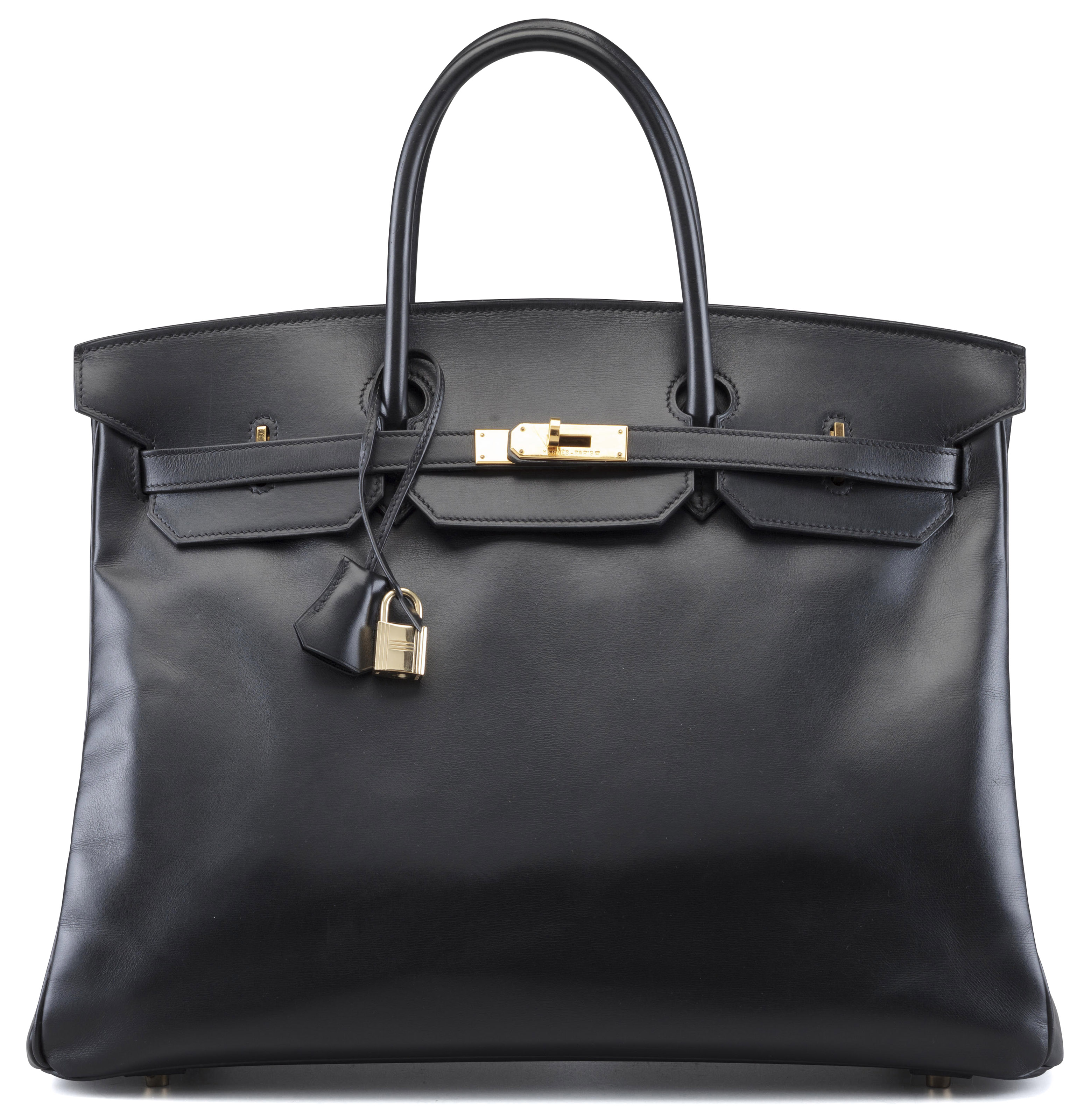 Birkin 35 Ardennes Leather HERMÈS, 2002, A BLACK ARDENNES LEATHER