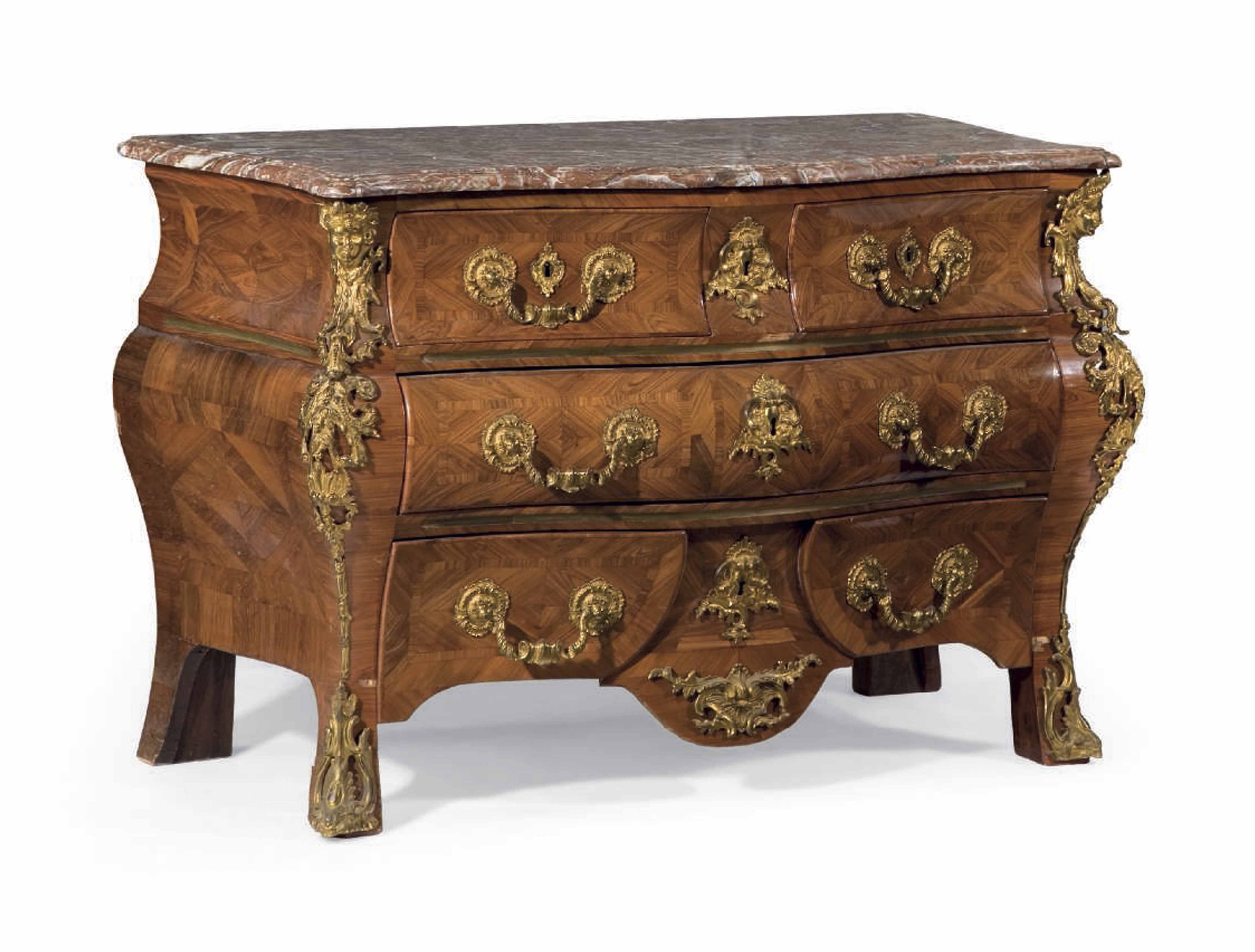 COMMODE TOMBEAU D'EPOQUE REGENCE - auctions & price archive