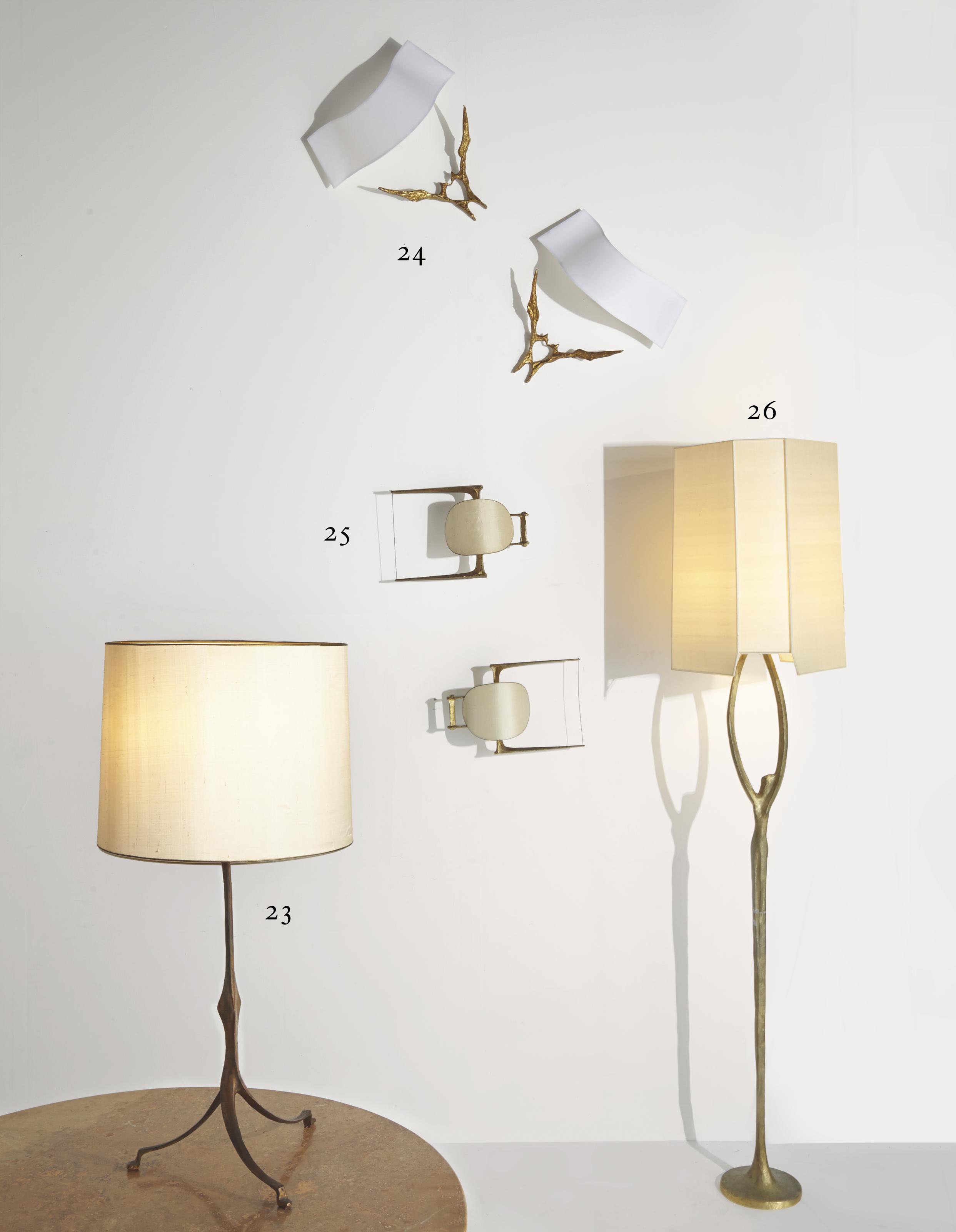 Felix Agostini (1910-1980) & Maison Charles Dore Bronze Standing Lamp