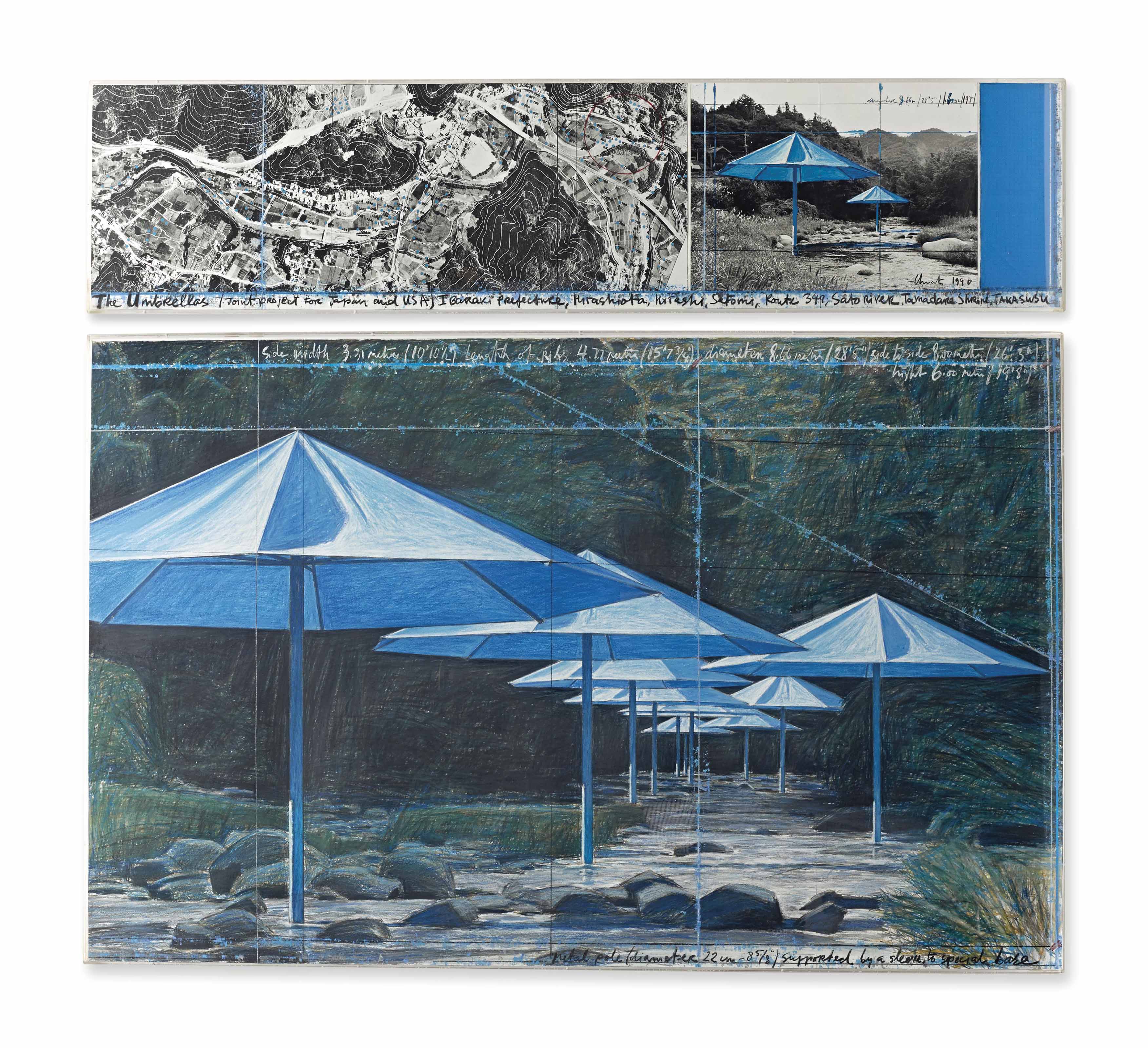 CHRISTO (NÉ EN 1935) , The Umbrellas (joint project for Japan and USA