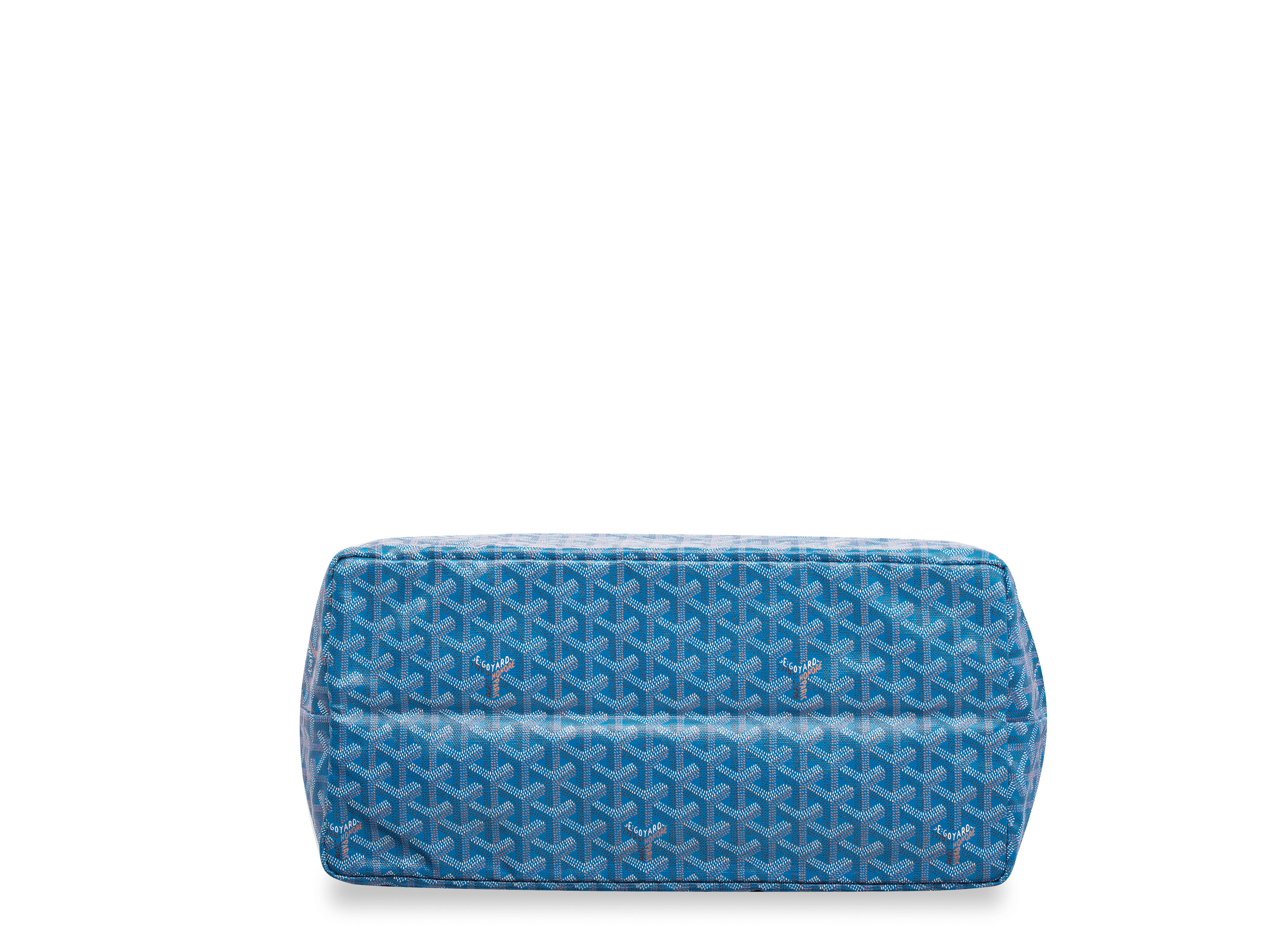 Cabas Saint Louis Gm En Goyardine Cuir Bleu Cabas Saint Louis Gm