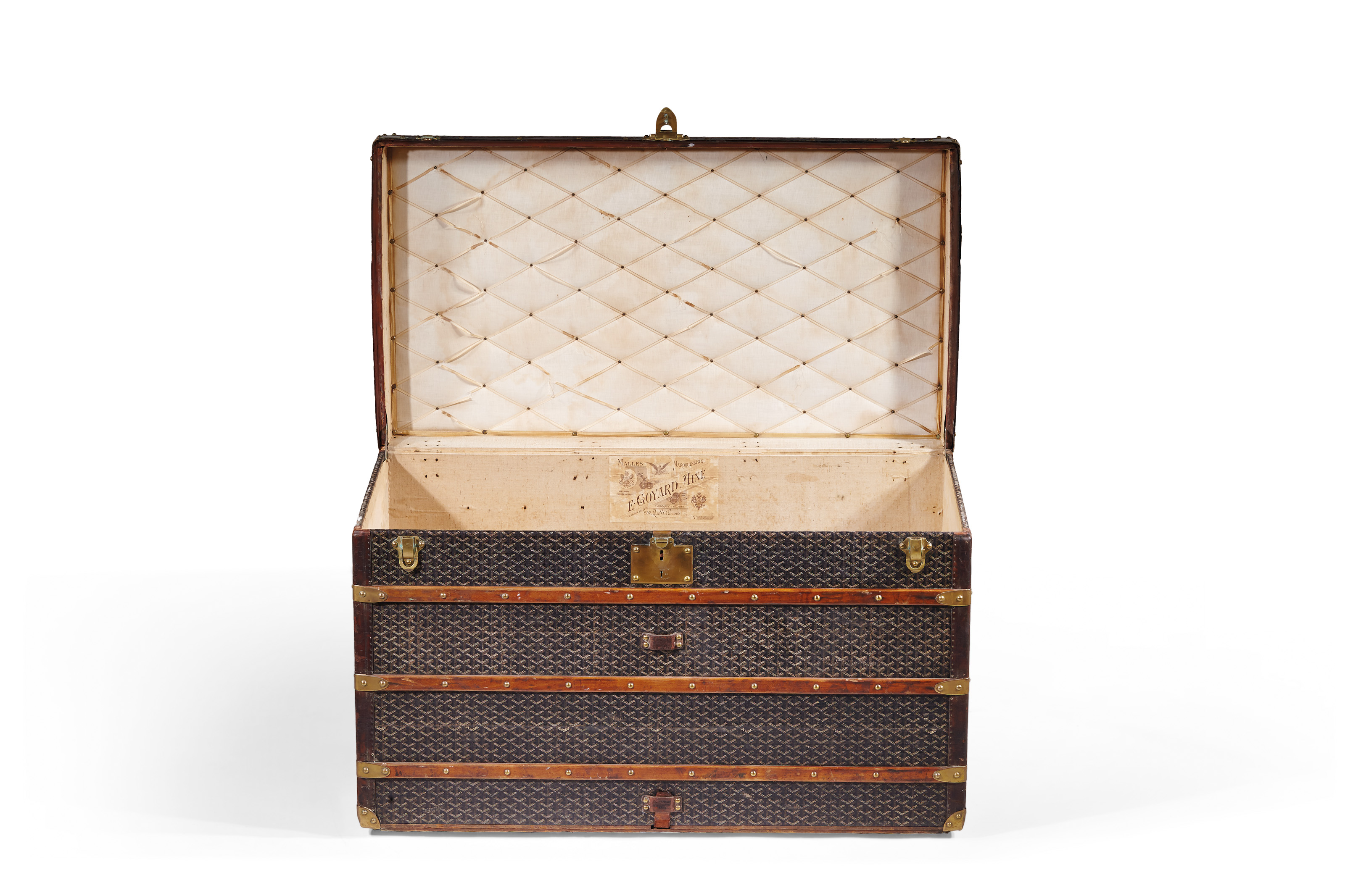 Malle De Poupée Louis Vuitton, Toile Enduite Noire Et Laiton, Reconditionnée