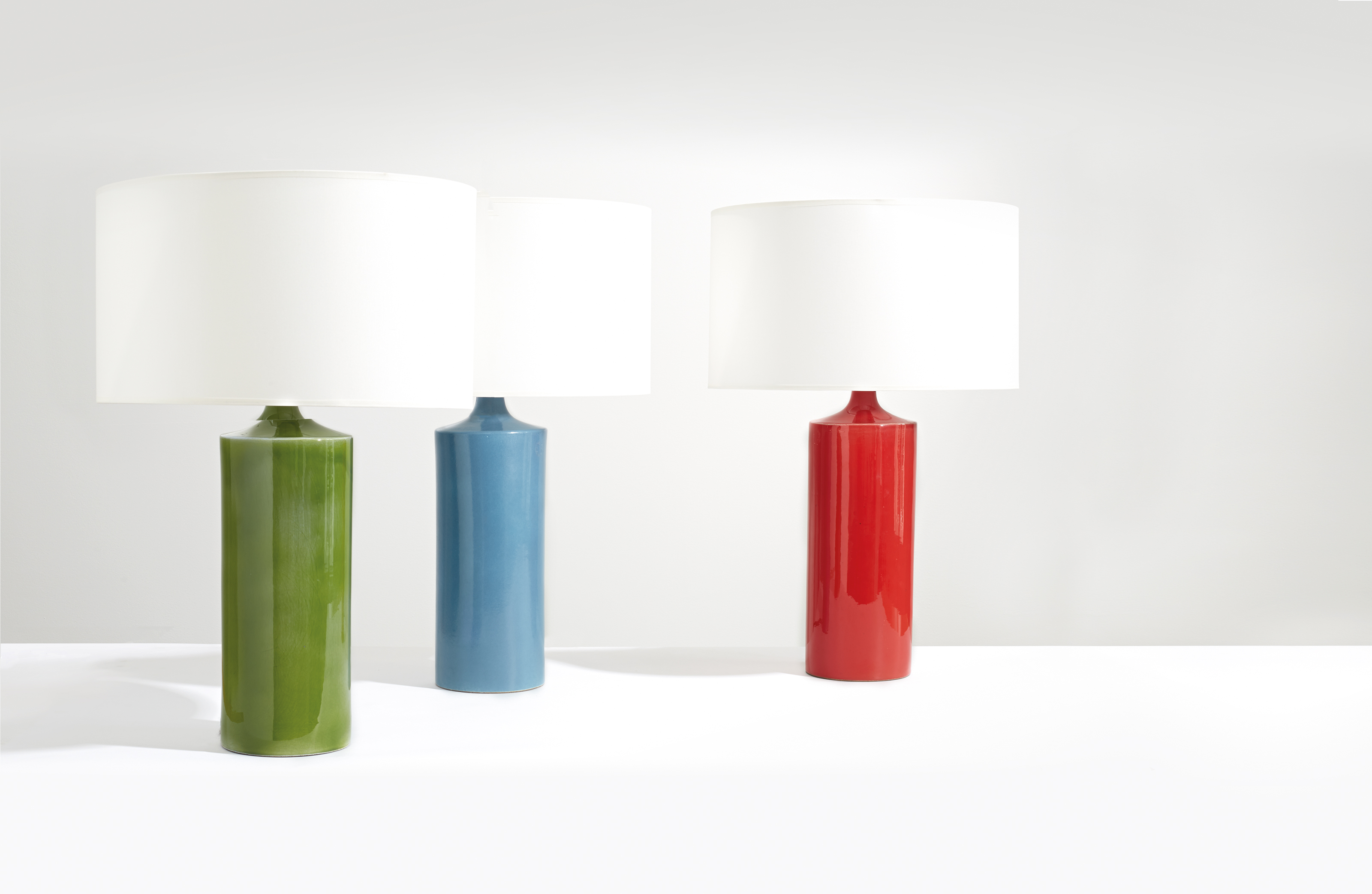 Jouve France Lampe Cylindre Verte Grand Modele Entre 1969 Et