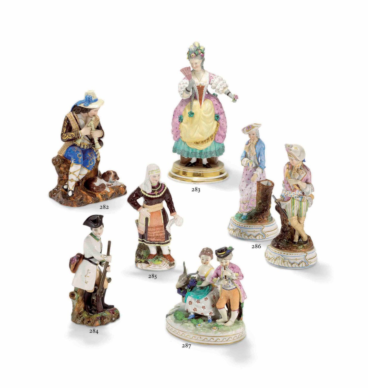 A PORCELAIN FIGURE OF A HUNTER, BY THE POPOV PORCELAIN FACTORY, MOSCOW