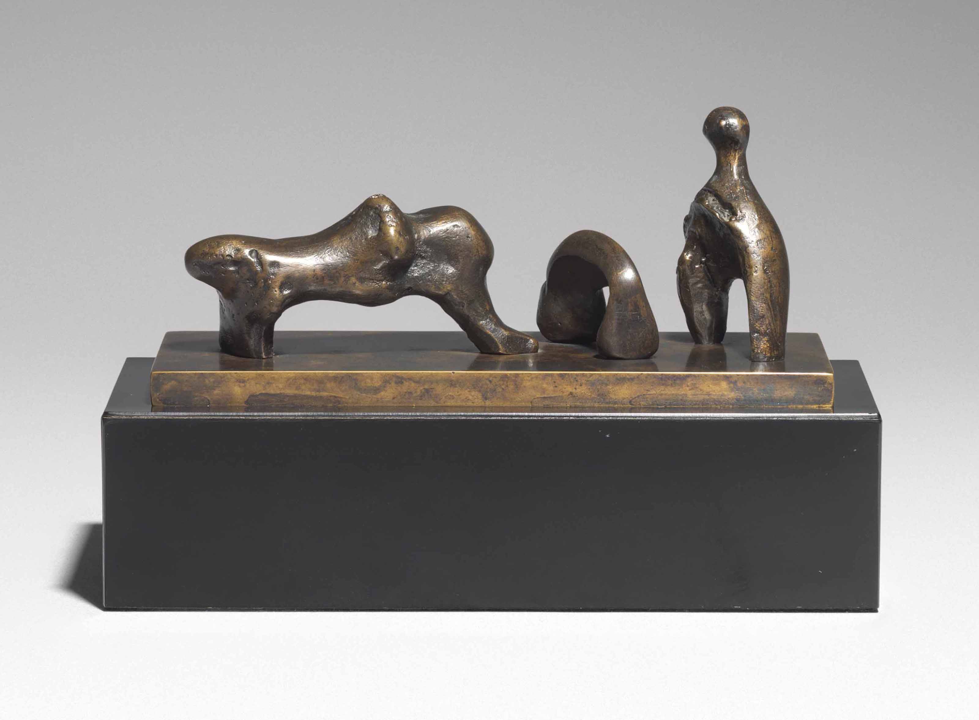 Three Piece Reclining Figure: Maquette No. 4