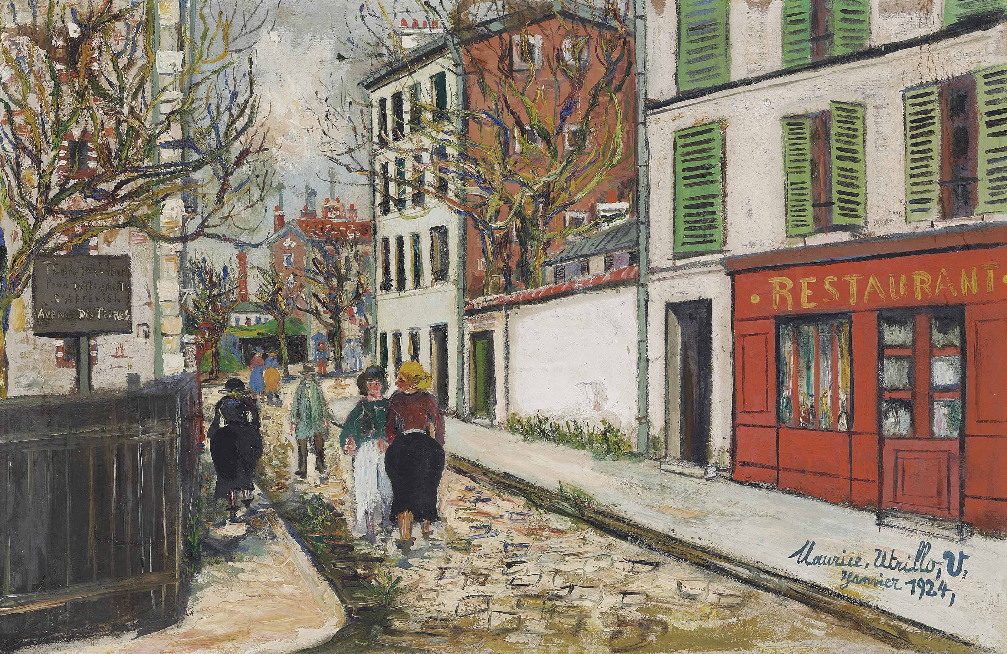 Maurice Utrillo (18831955) , Une rue dans le XVIIème arrondissement