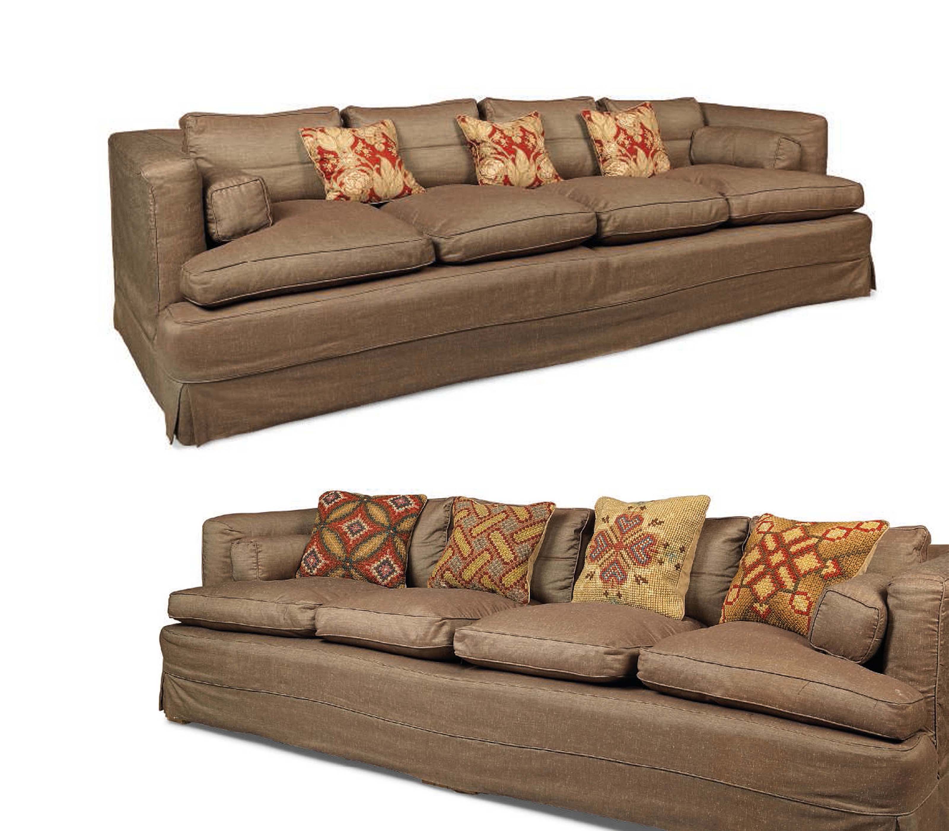 A PAIR OF FOUR SEAT SOFAS auctions & price archive