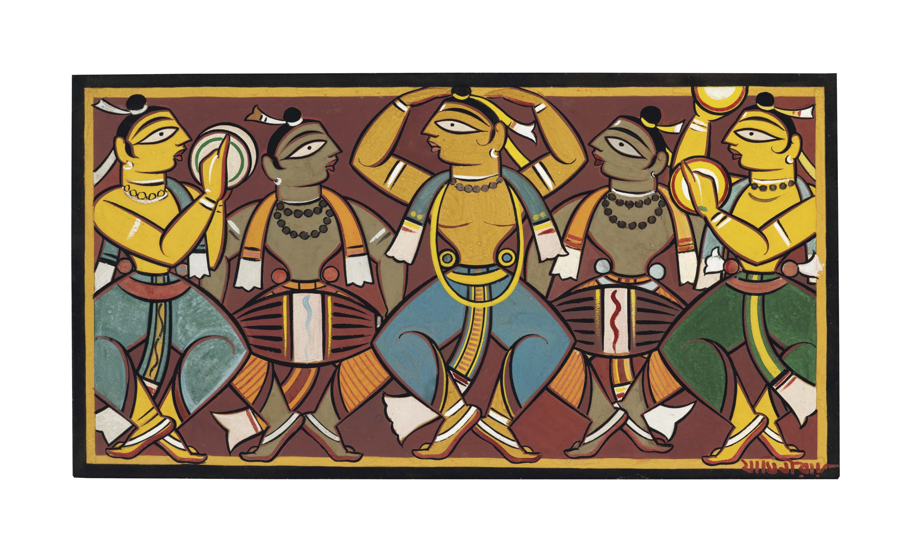 JAMINI ROY (18871972) , Untitled (Musicians) Christie's
