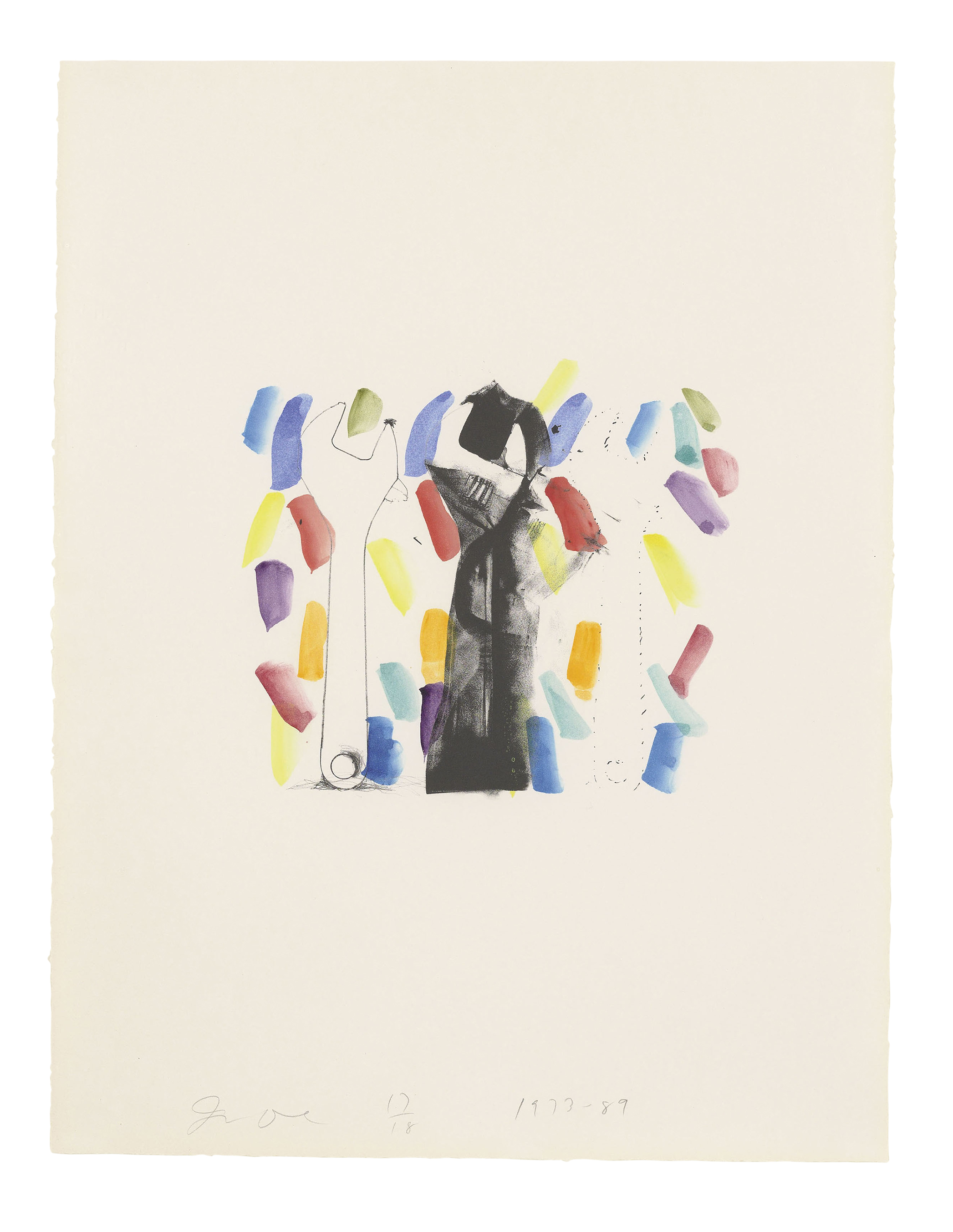 Jim Dine B 1935 Ten Hand Coloured Winter Tools Ii Prints