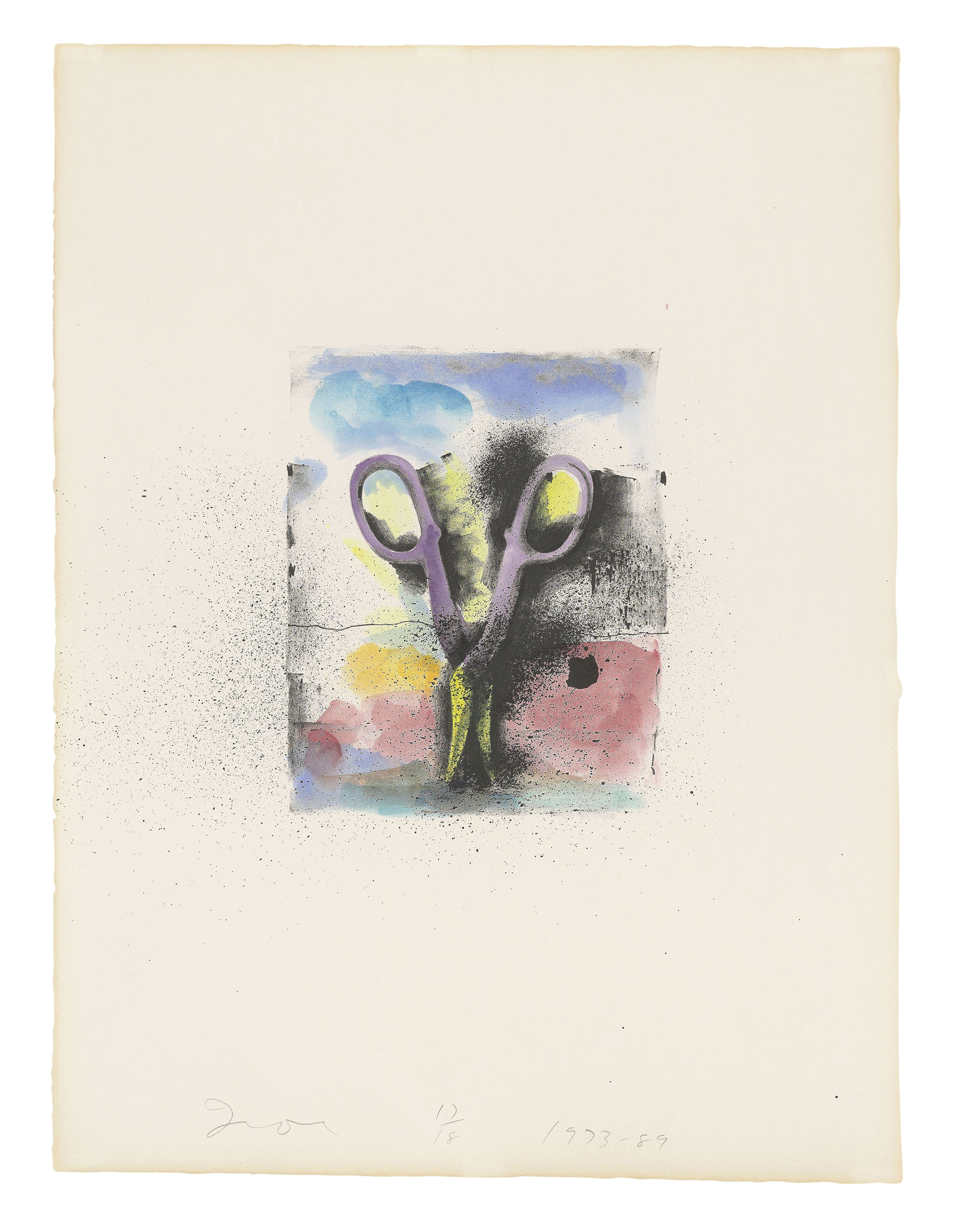 Jim Dine B 1935 Ten Hand Coloured Winter Tools Ii Prints