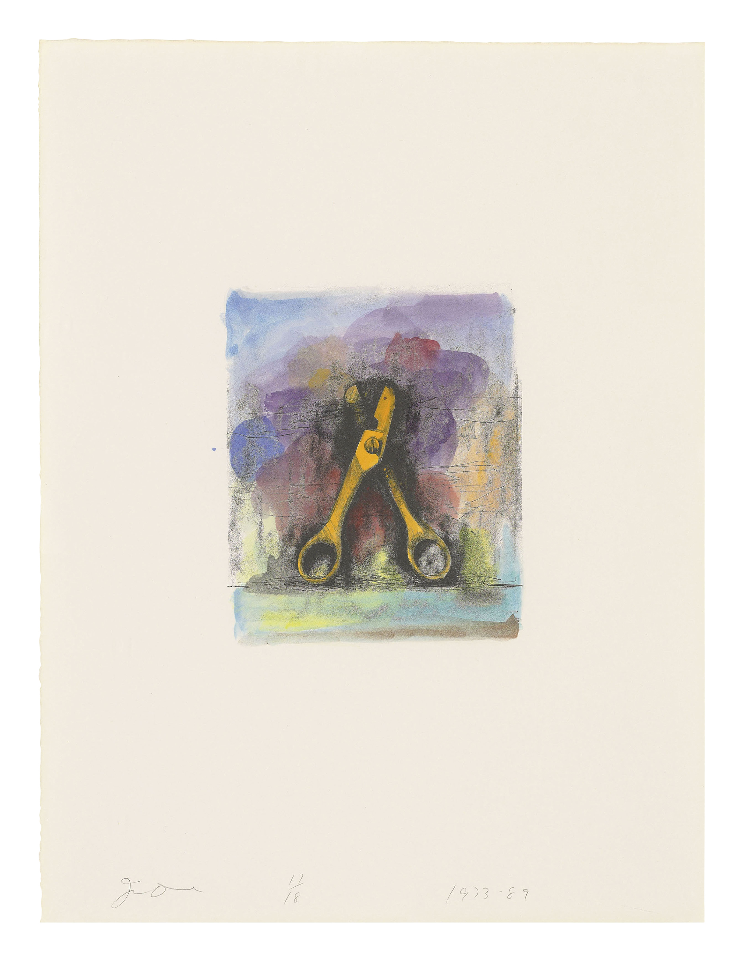 Jim Dine B 1935 Ten Hand Coloured Winter Tools Ii Prints