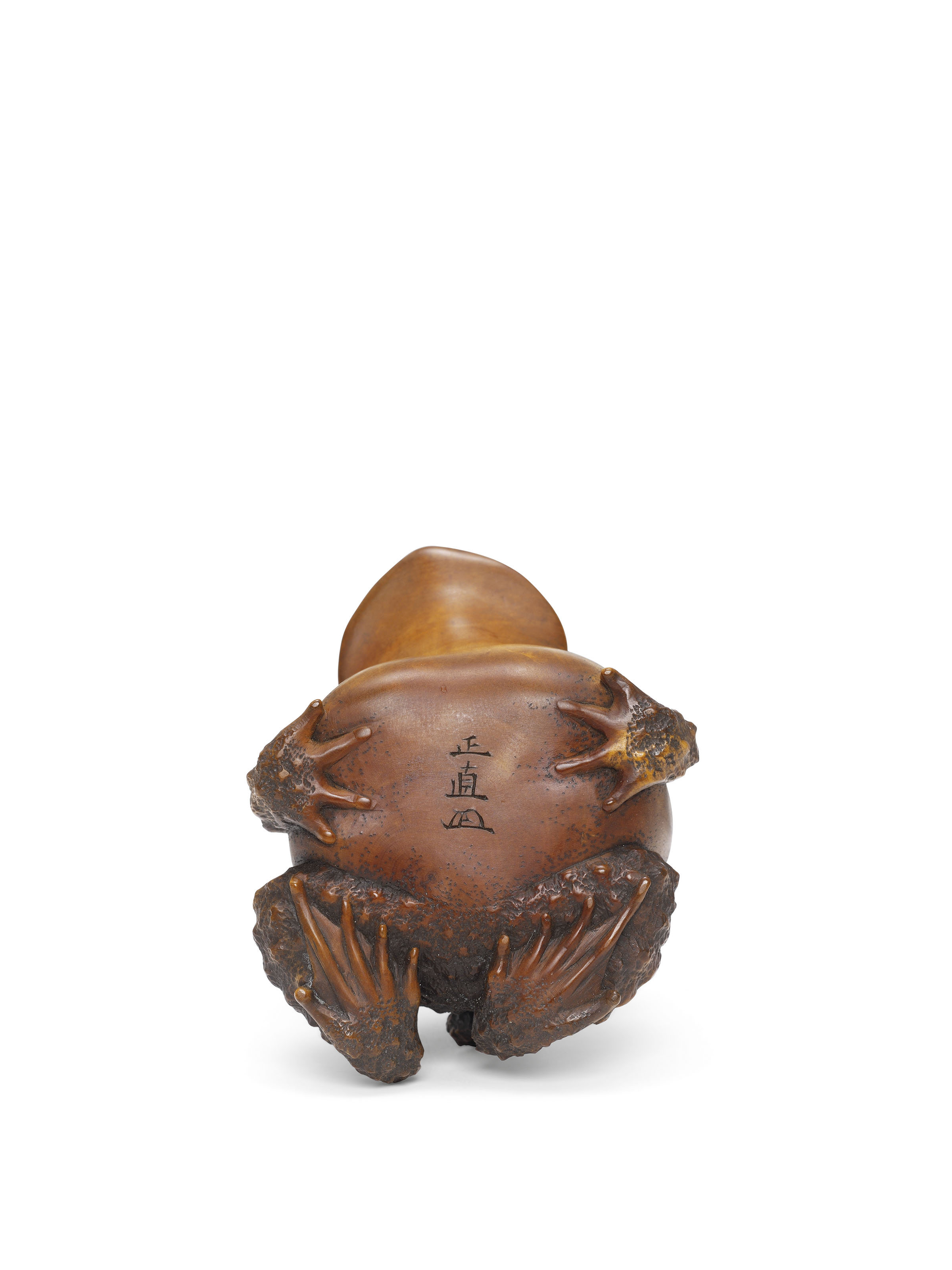 A WOOD OKIMONO [SCULPTURAL ORNAMENT], SIGNED MASANAO (ISE, YAMADA