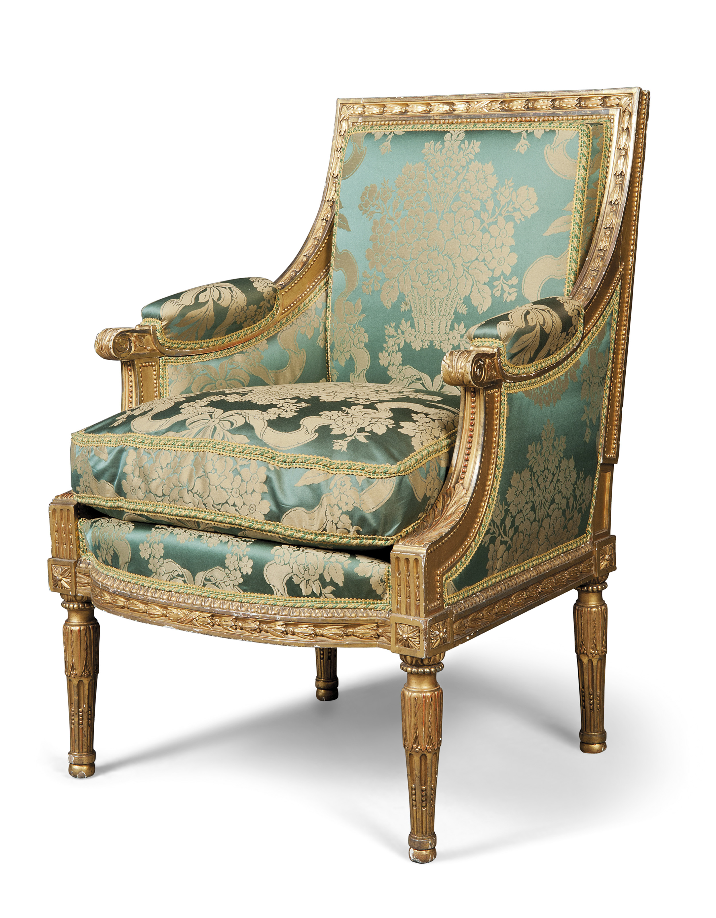 A SUITE OF LOUIS XVIII GILTWOOD SEAT FURNITURE