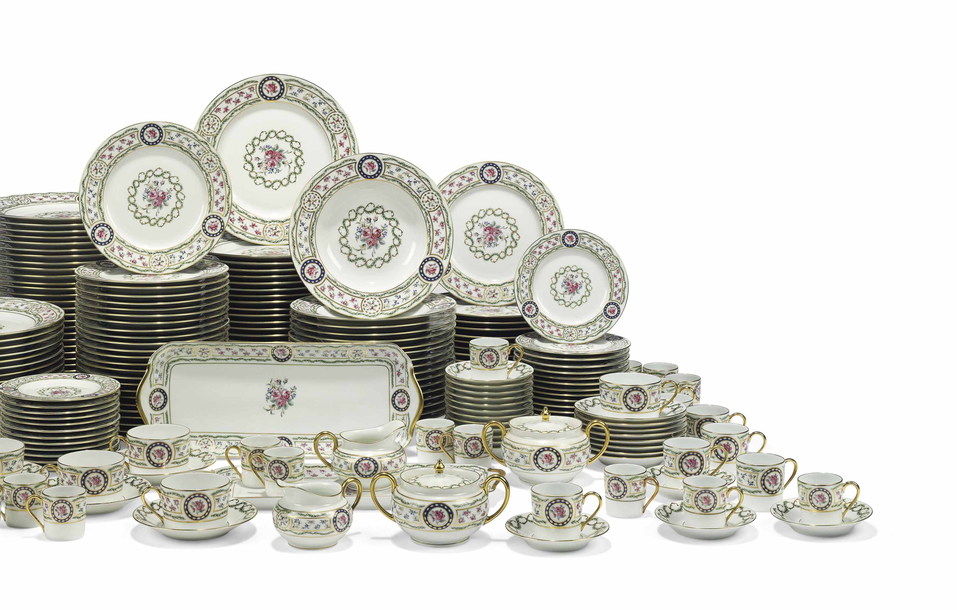 HAVILAND LIMOGES Louveciennes トリオ-
