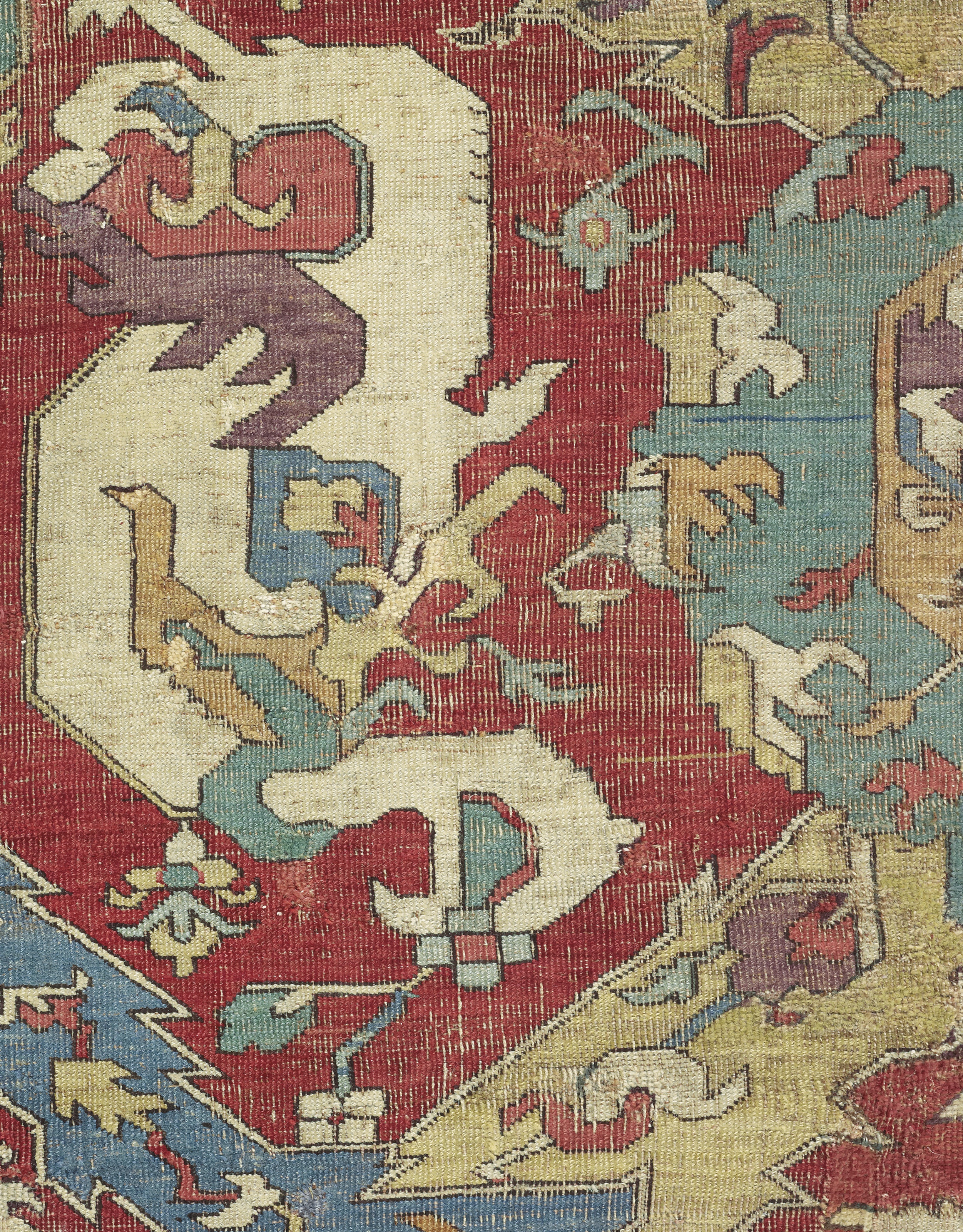 The Charles Deering Caucasian Dragon Carpet Fragment Probably Karabagh South Caucasus Late 17th Early 18th Century Lattice Fragment Christie S