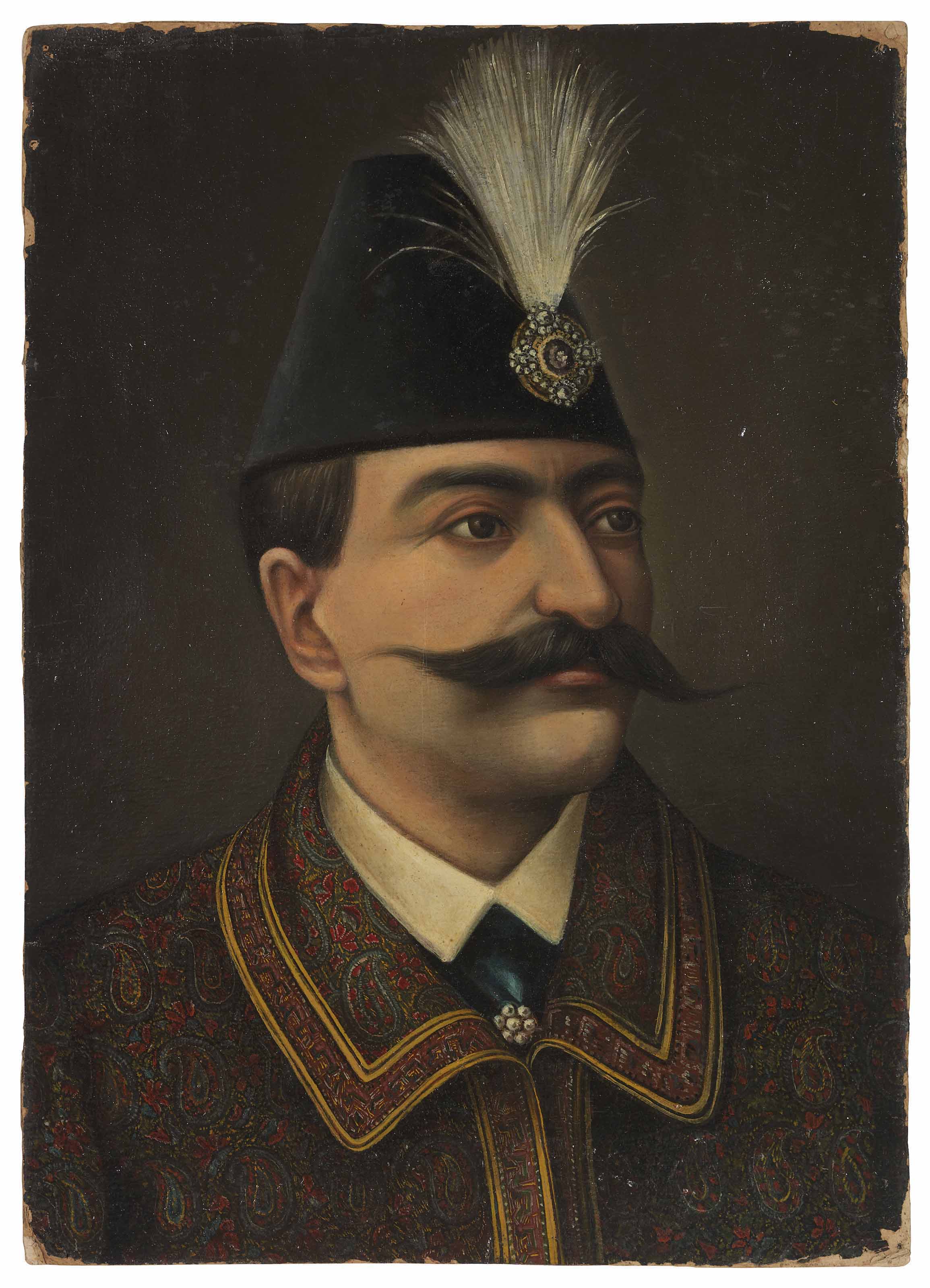 A PORTRAIT OF NASIR ALDIN SHAH QAJAR , QAJAR IRAN, CIRCA 1870 Christie's