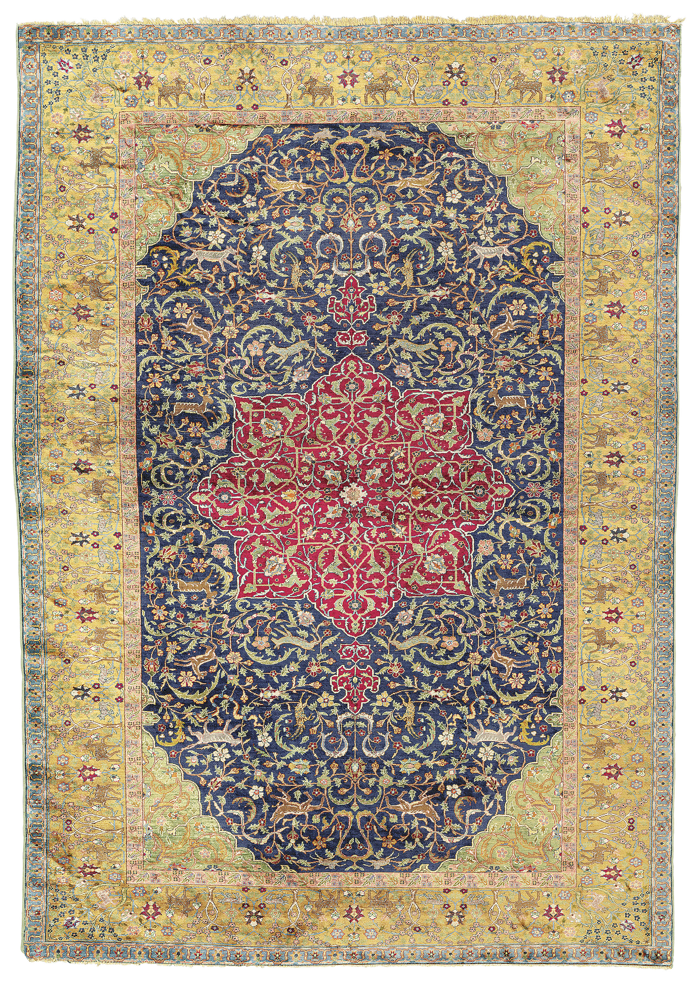 A Silk Istanbul Rug Turkey Circa 1910 Medallion Carpet Christie S