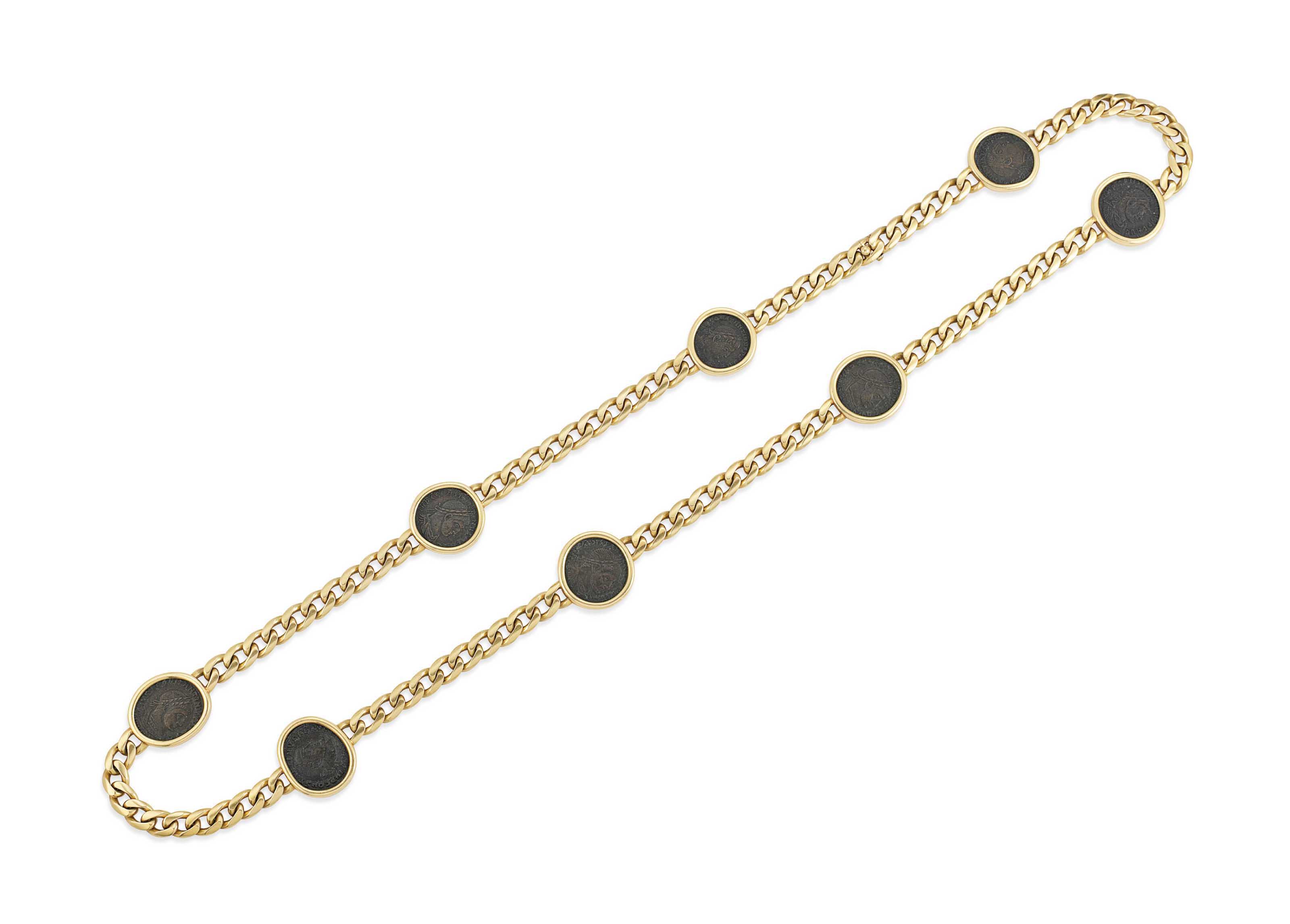 christie's bulgari coin necklace