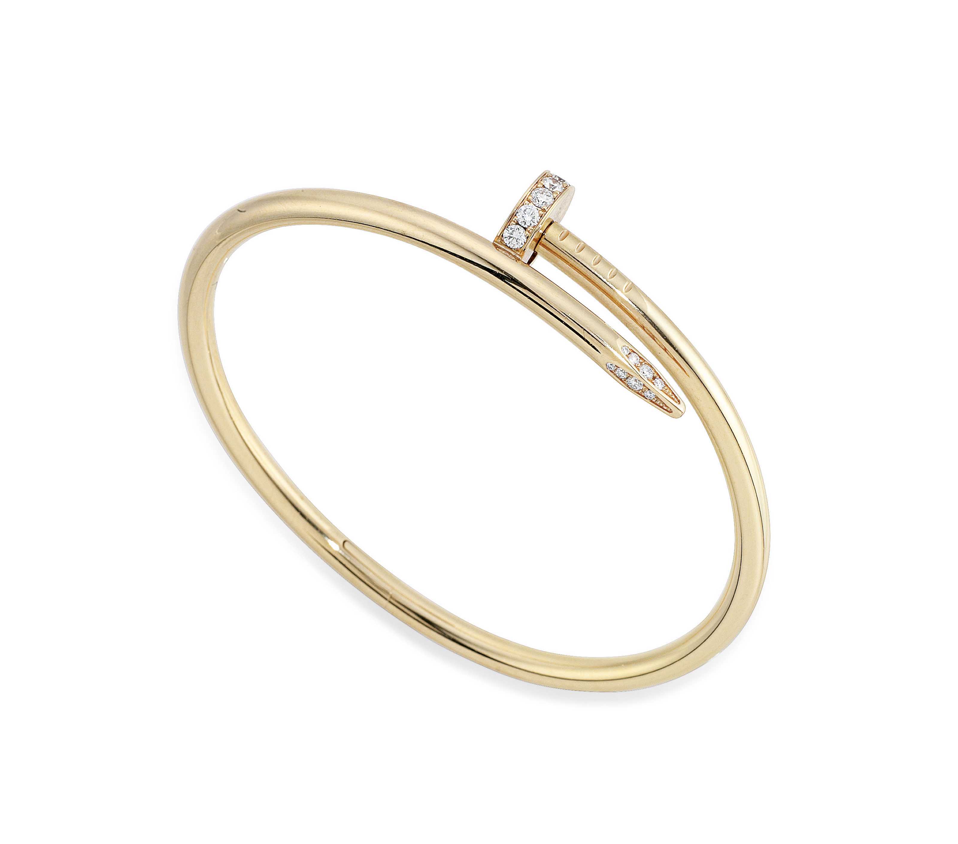 platinum cartier nail bracelet