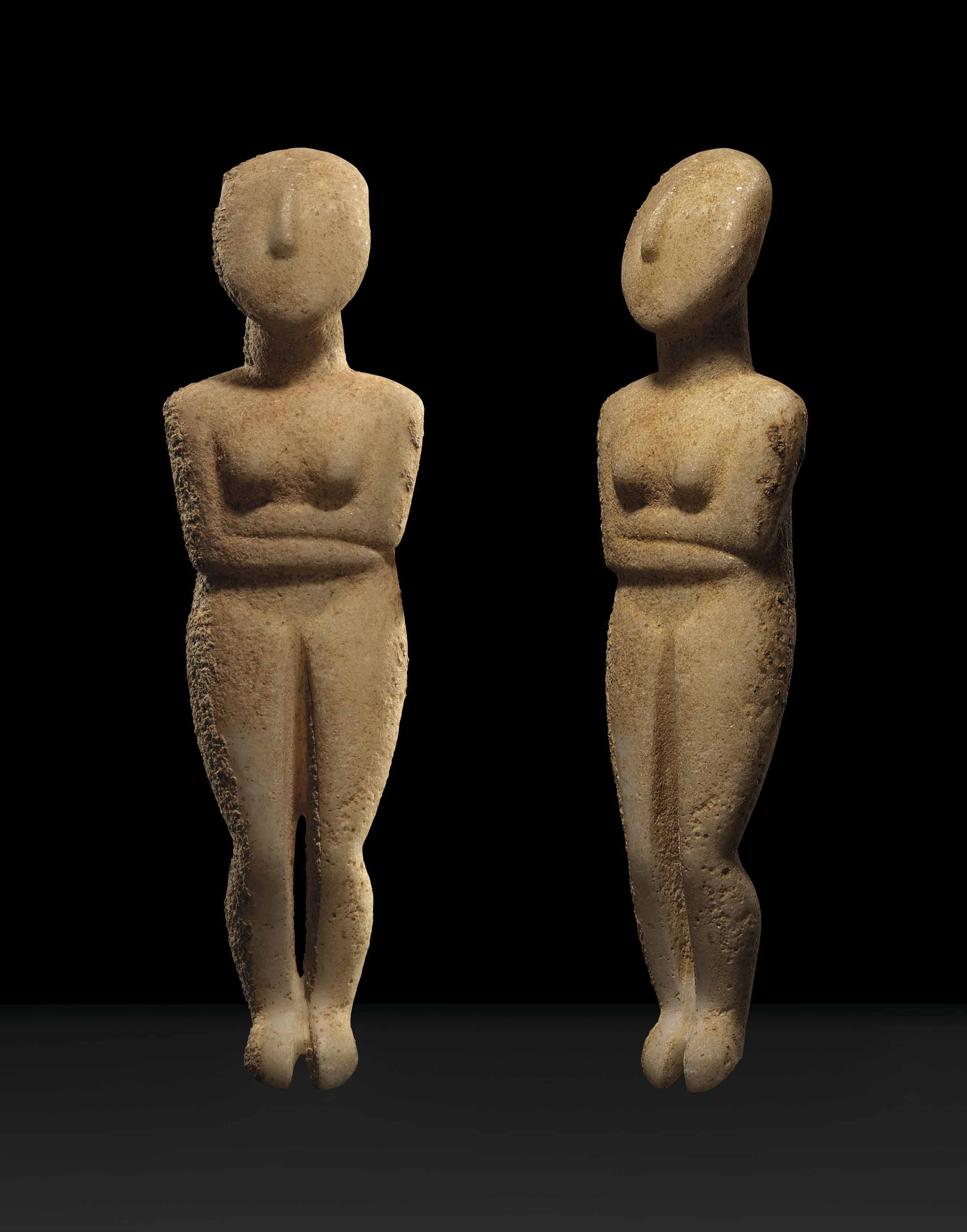 cycladic marble figures