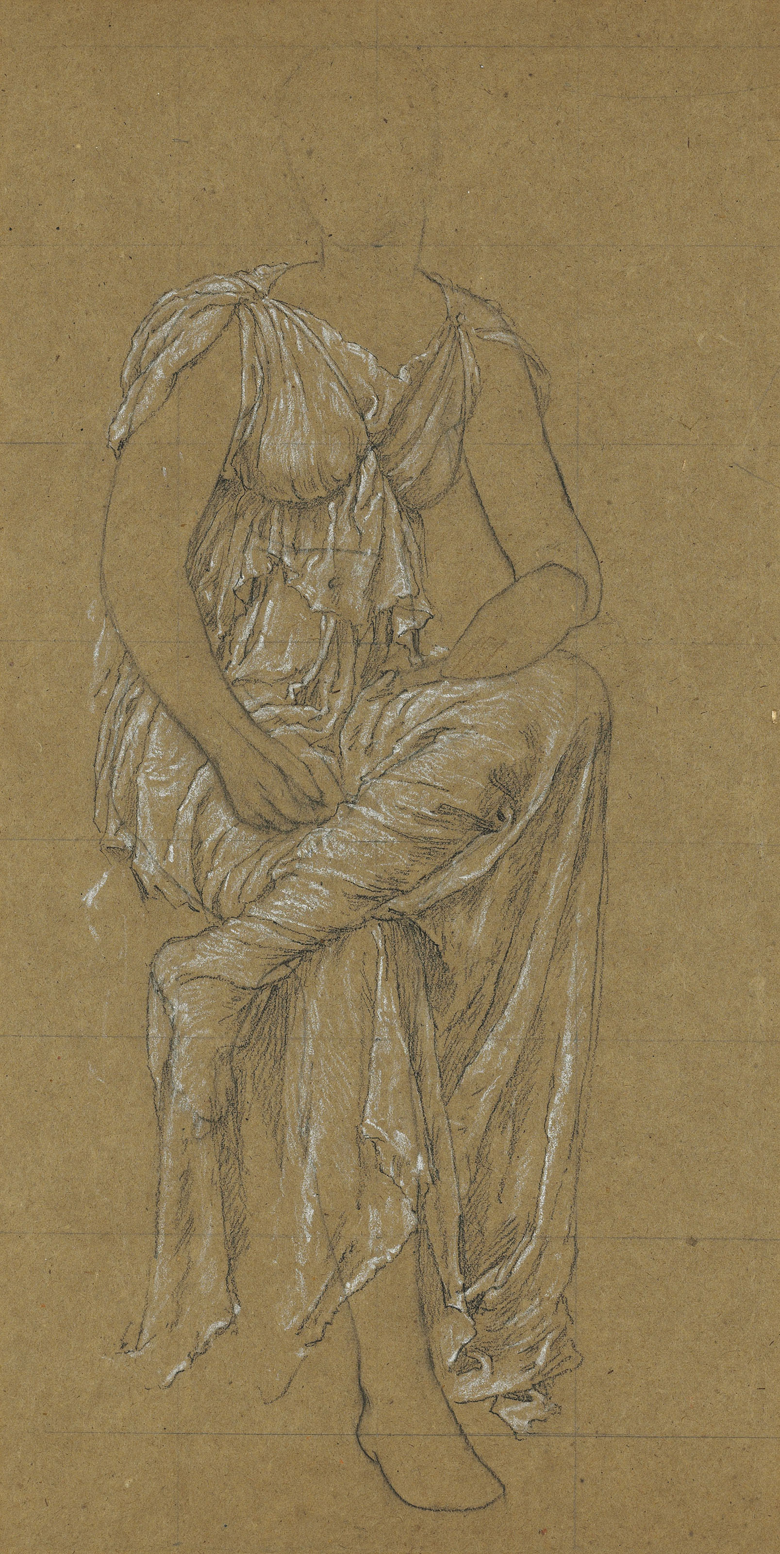 drapery study for a seated figure