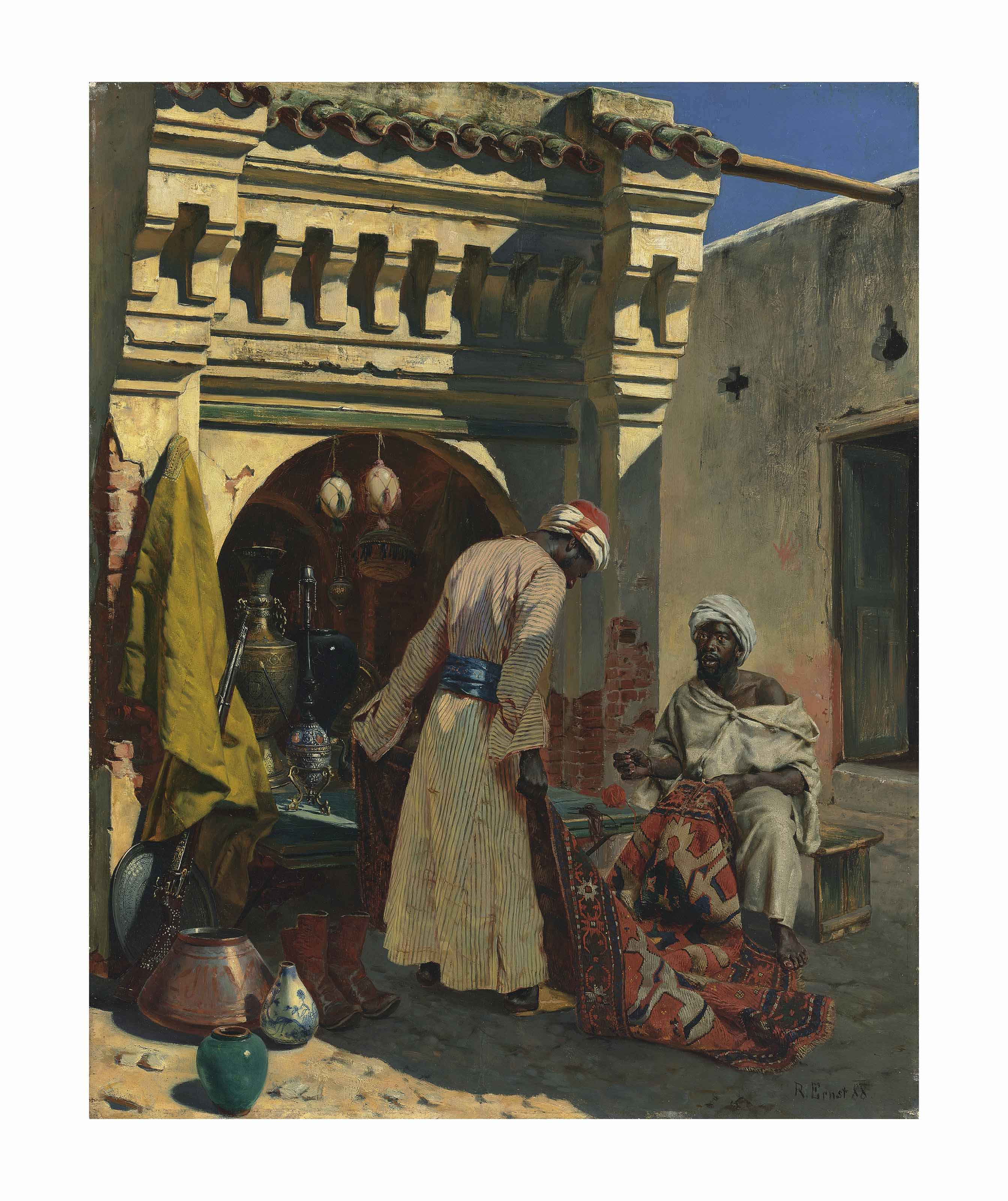 Rudolf Ernst (Austrian, 18541932) , The Rug Merchant Christie's