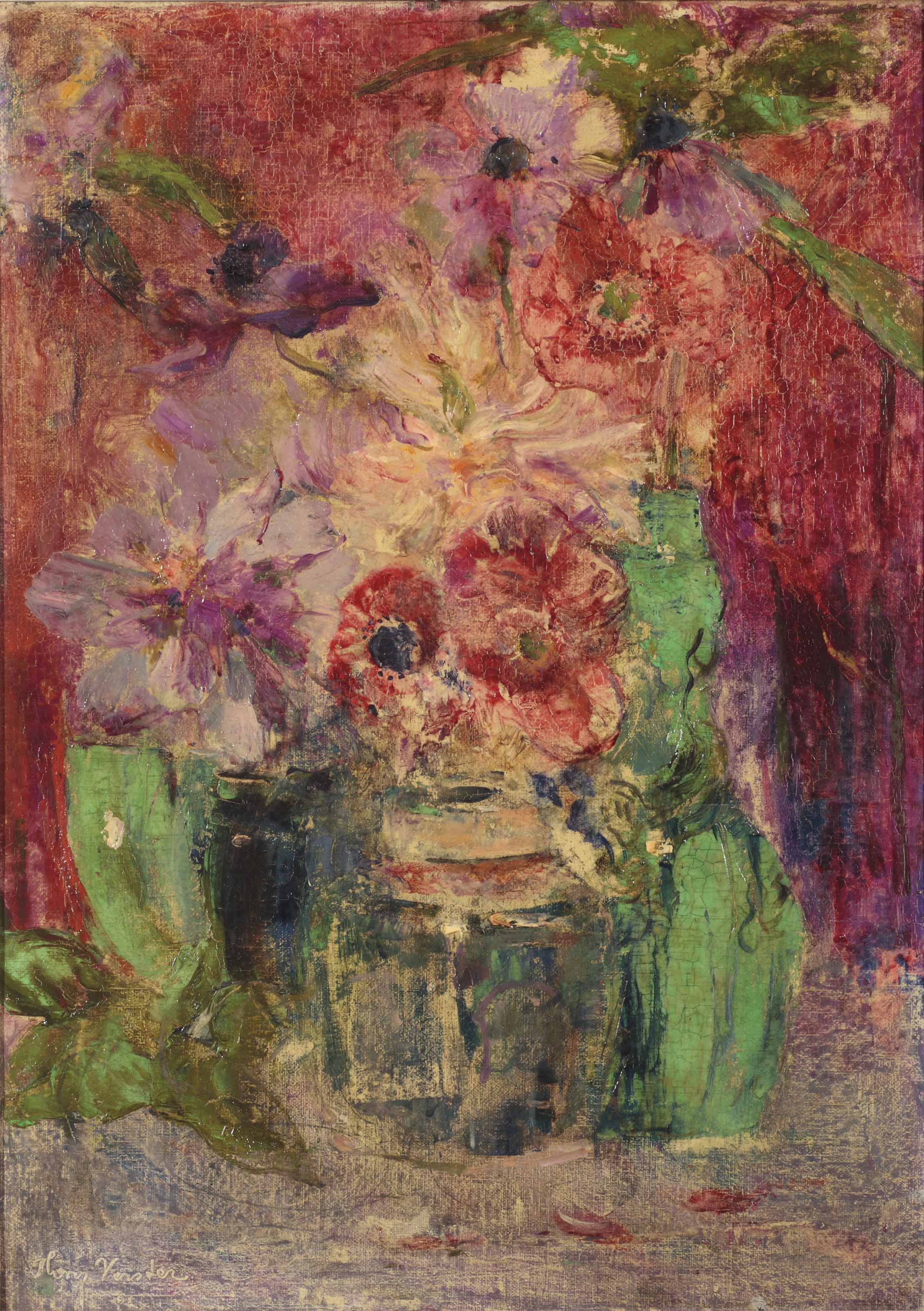 Floris Verster Dutch 1861 1927 Poppies In A Ginger Jar 19th
