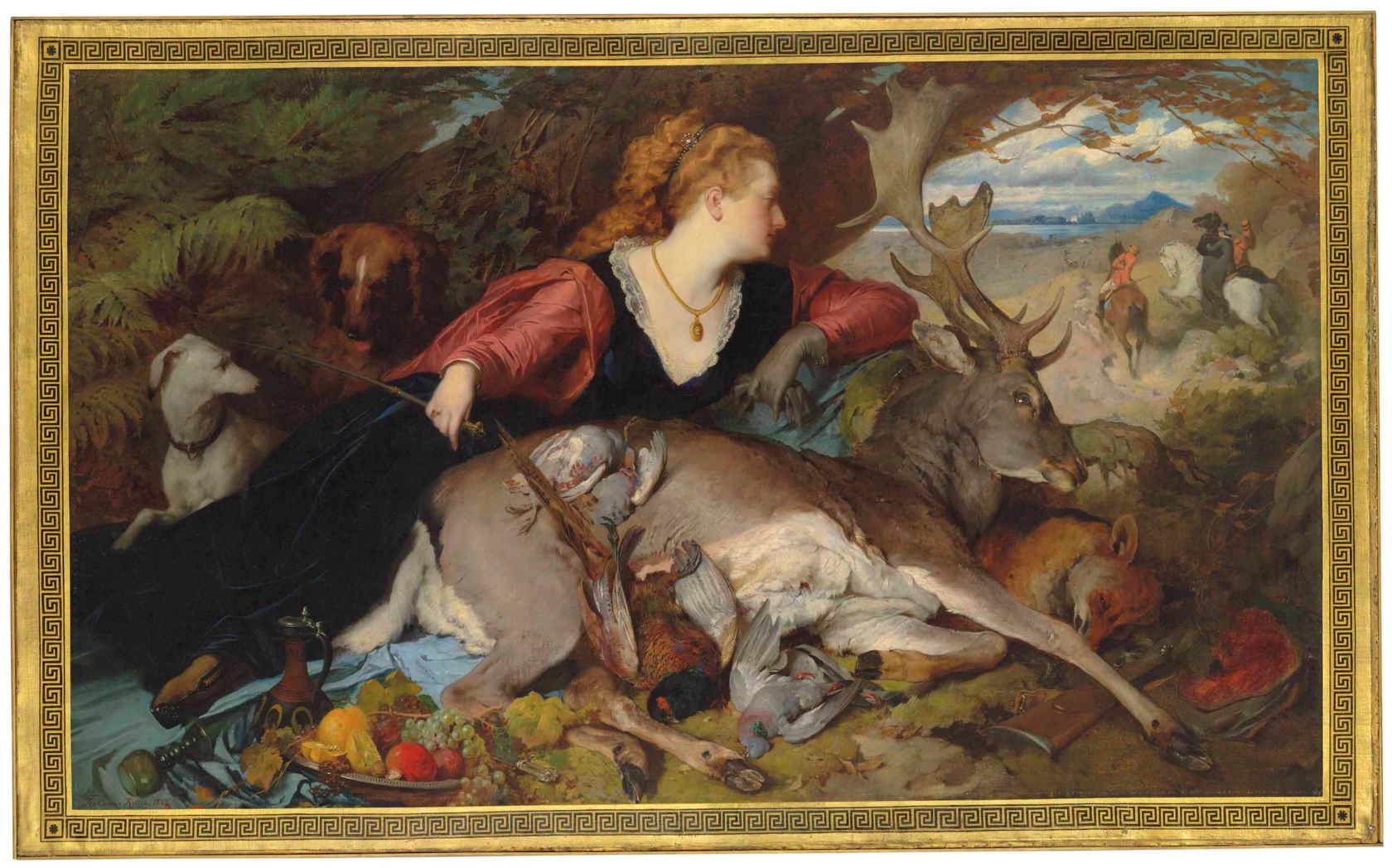 Ferdinand Keller (German, 18421922), Diana amongst the spoils of the