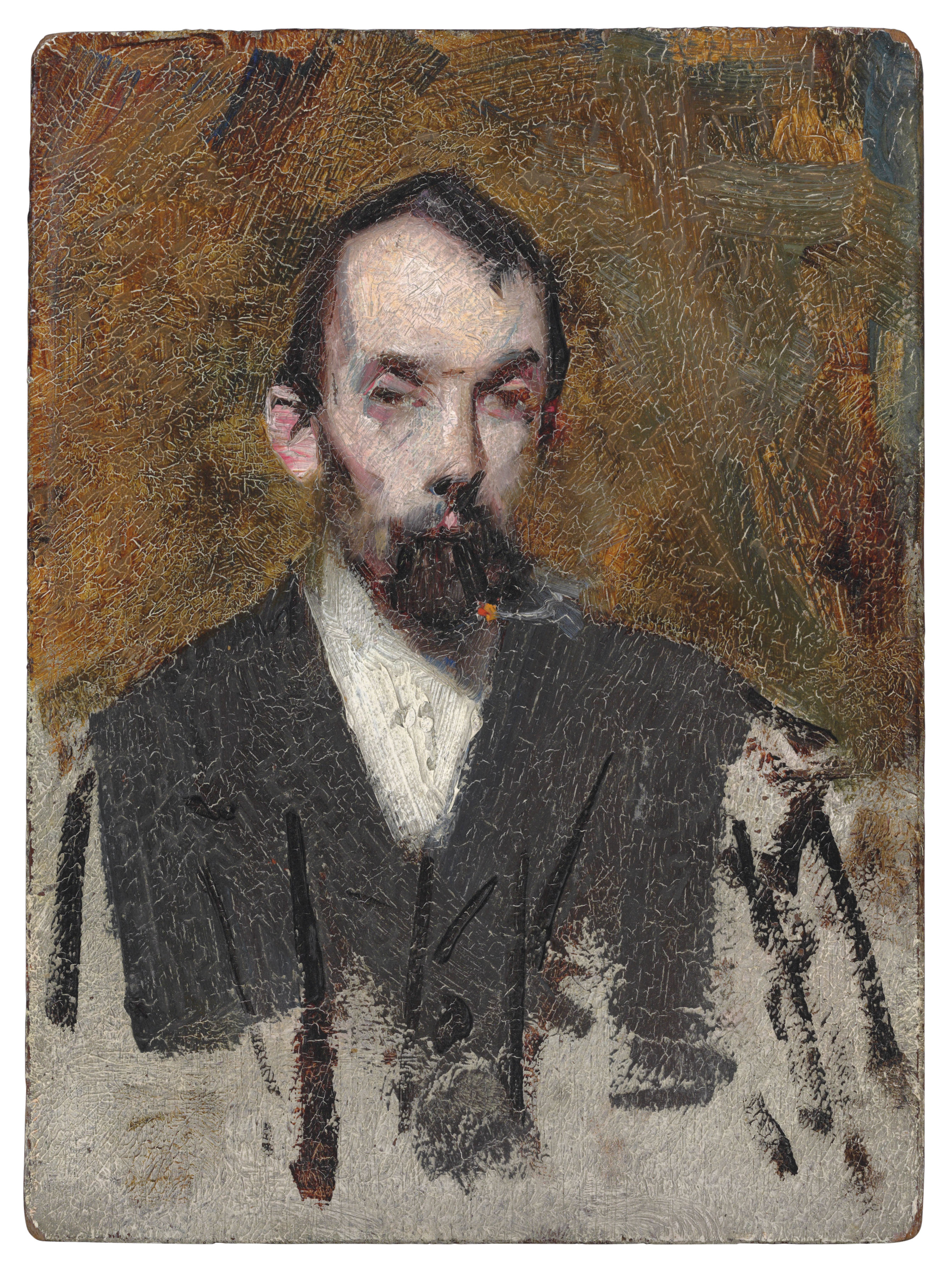 Sir Arthur Ernest Streeton (1867-1943), Portrait of Louis Abrahams. 8&frac14; x 6⅛ in (21 x 15.5 cm). Estimate: &pound;60,000-80,000. This lot is offered in Australian Art  on 14 December 2017  at Christie&rsquo;s in London