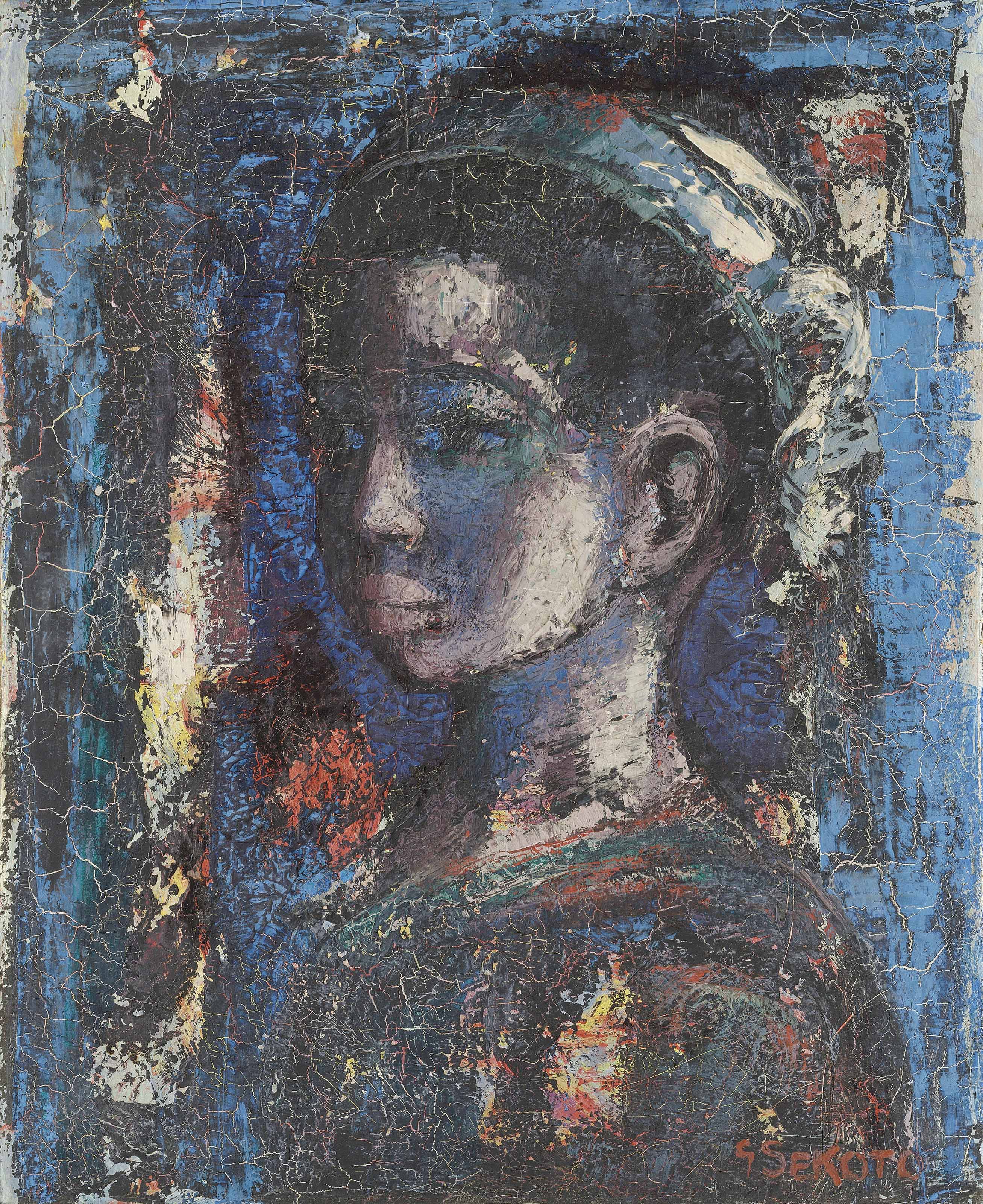 Gerard Sekoto 1913 1993 Portrait Of A Young Woman Wearing A Headscarf 20th Century Paintings Christie S